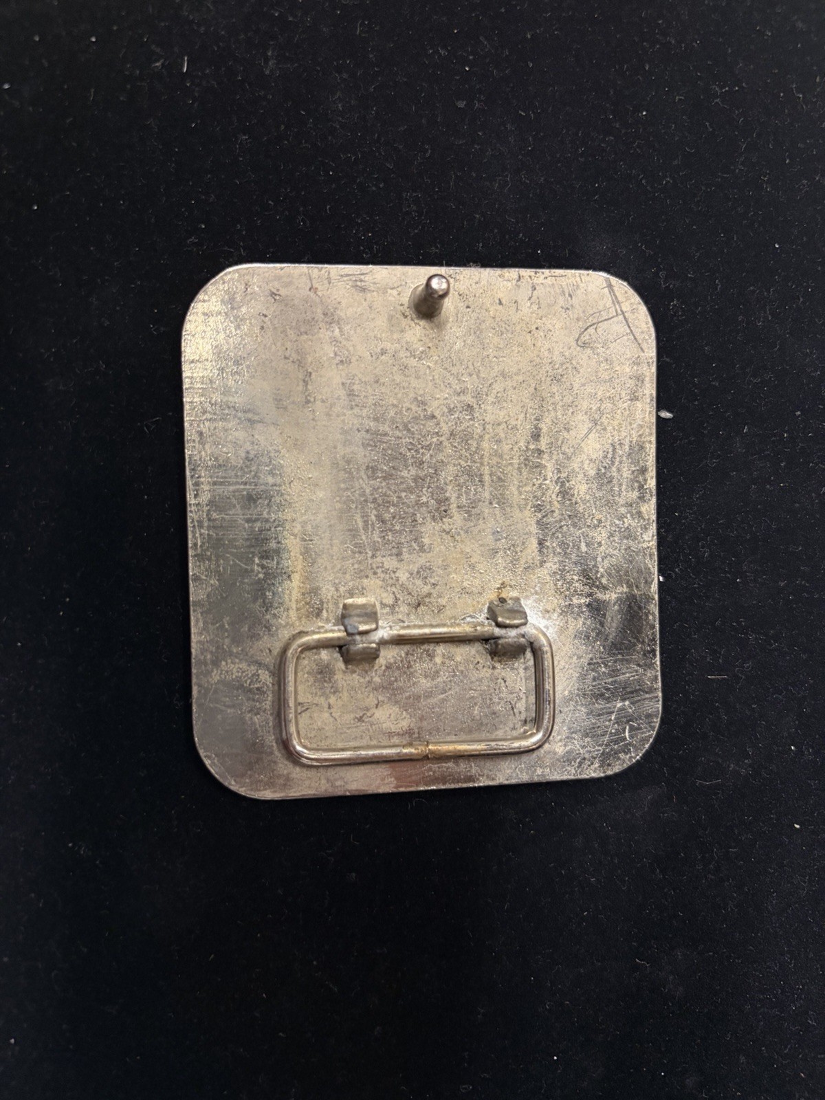 Rare Vintage Y2K Iron Cross Belt Buckle Silver Tone Gothic Biker Rocker