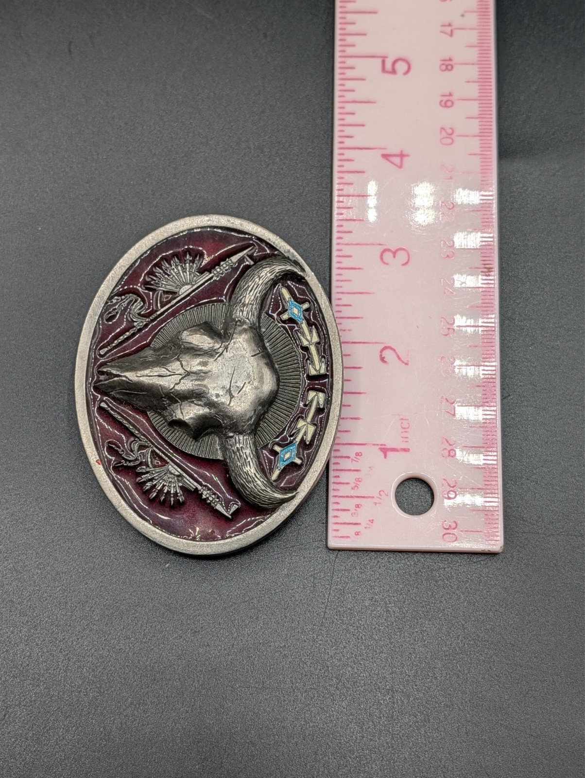 C&J Inc Western Style Bull Skull Design Belt Buckle