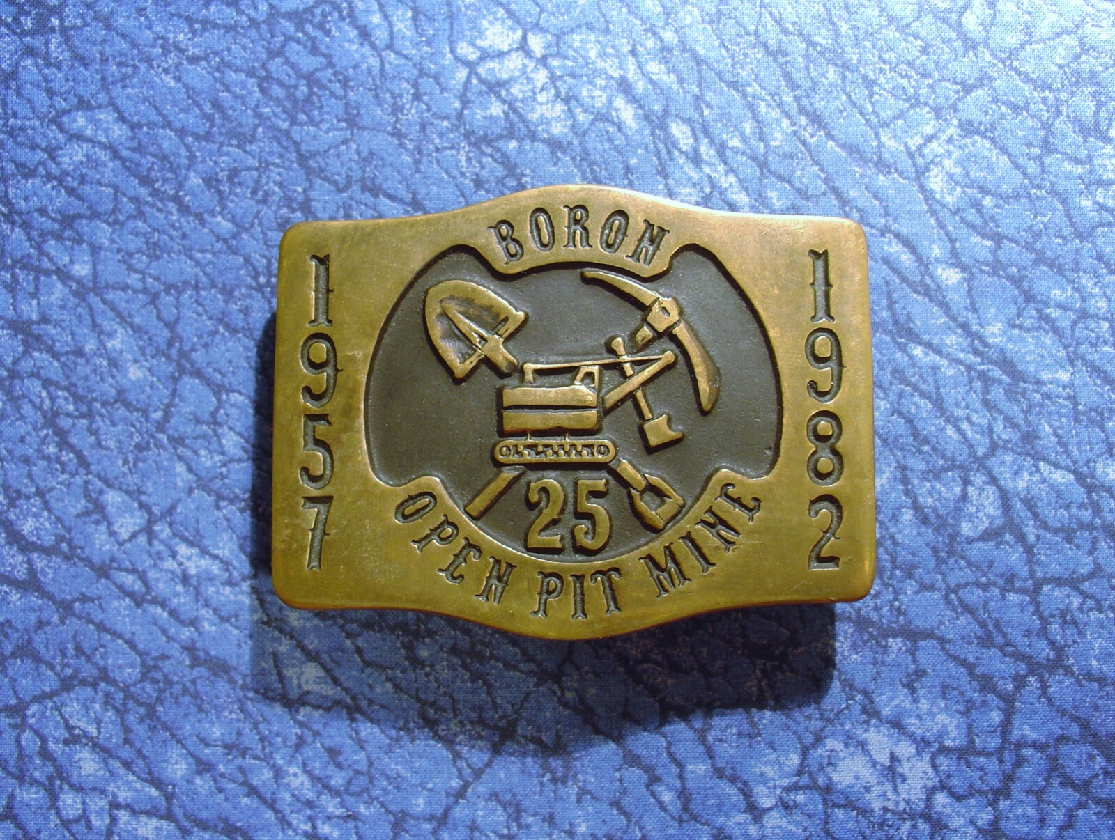 US Borax 20 Twenty Mule Team 1957-1982 Boron CA Open Pit Mine Mining Belt Buckle