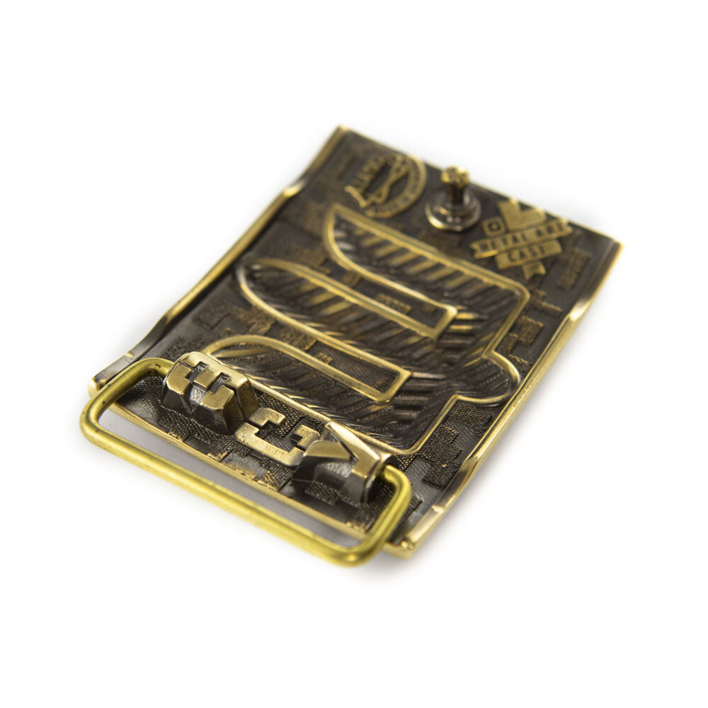 Handmade brass belt buckle Ukrainian Armed Forces, Military Ukrainian tident