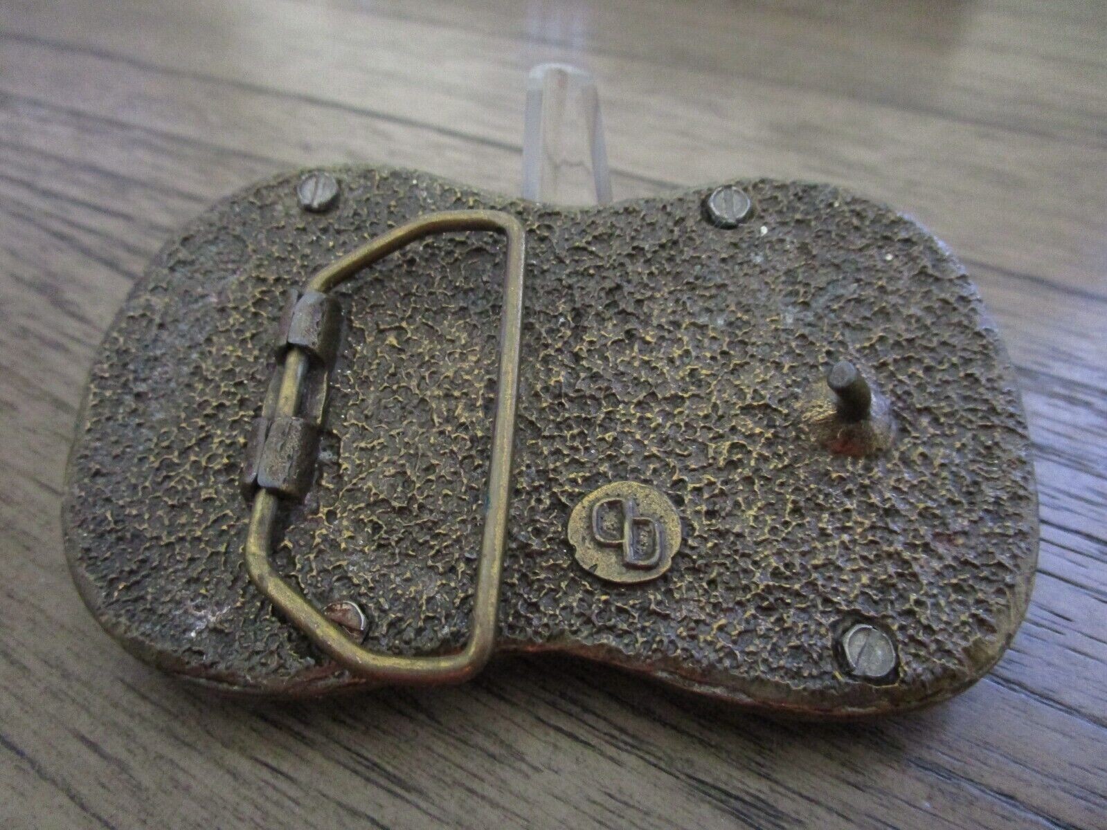Vintage Very Unusual Double Western Railroad Belt Buckle #311Q