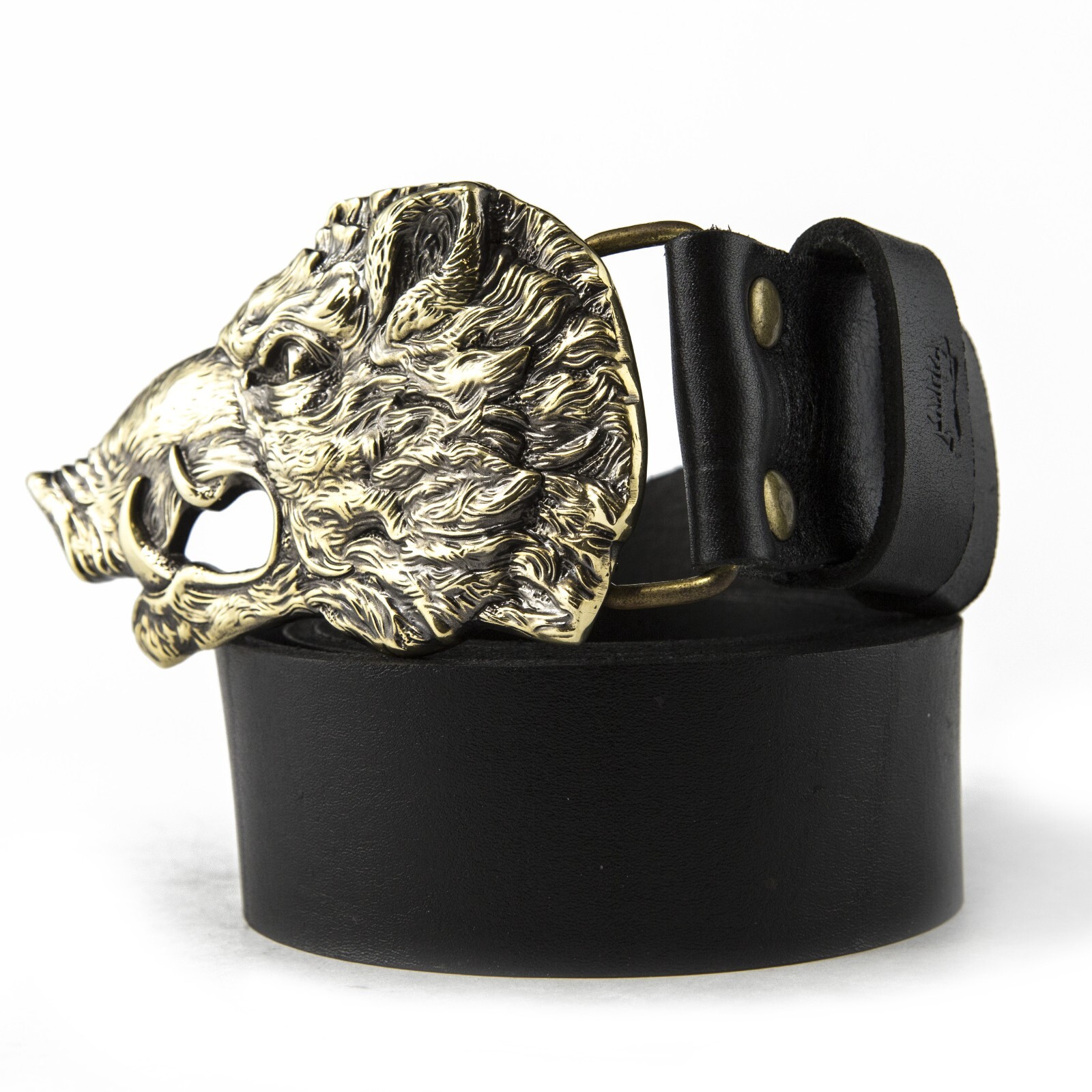 Belt buckle Wild boar head, Handmade hunter trophy wild boar