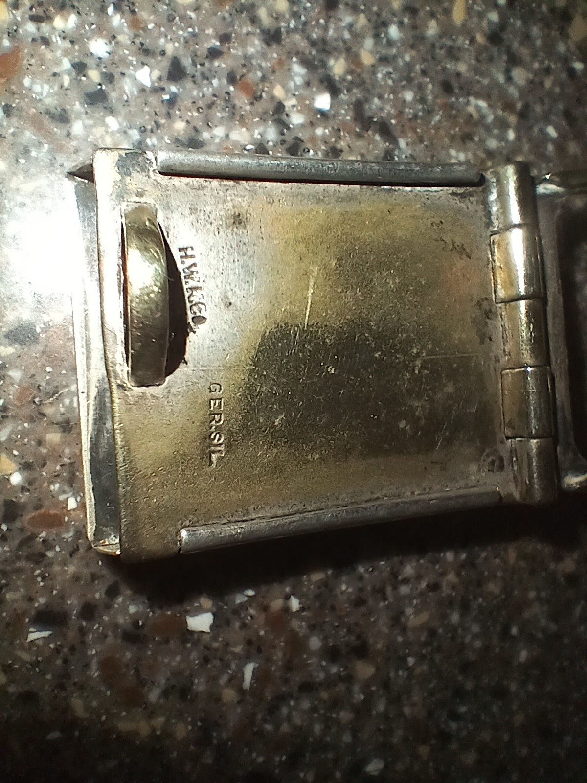 HWK Co. 925 Sterling Silver Antique belt buckle id&rsquo;d to World War I veteran