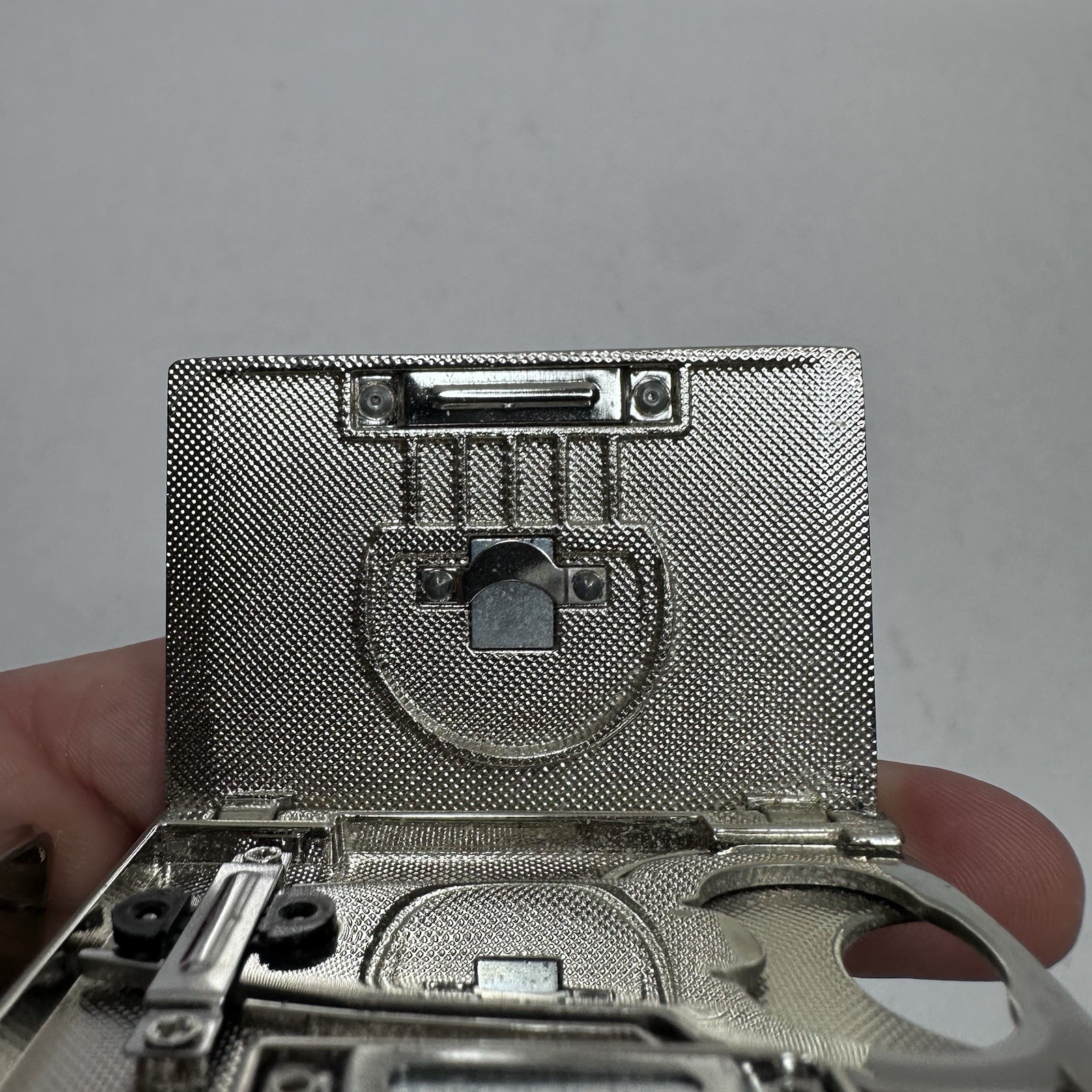 Nexbelt Belt Buckle Silver GRAY Waved Buckle only Ratchet System