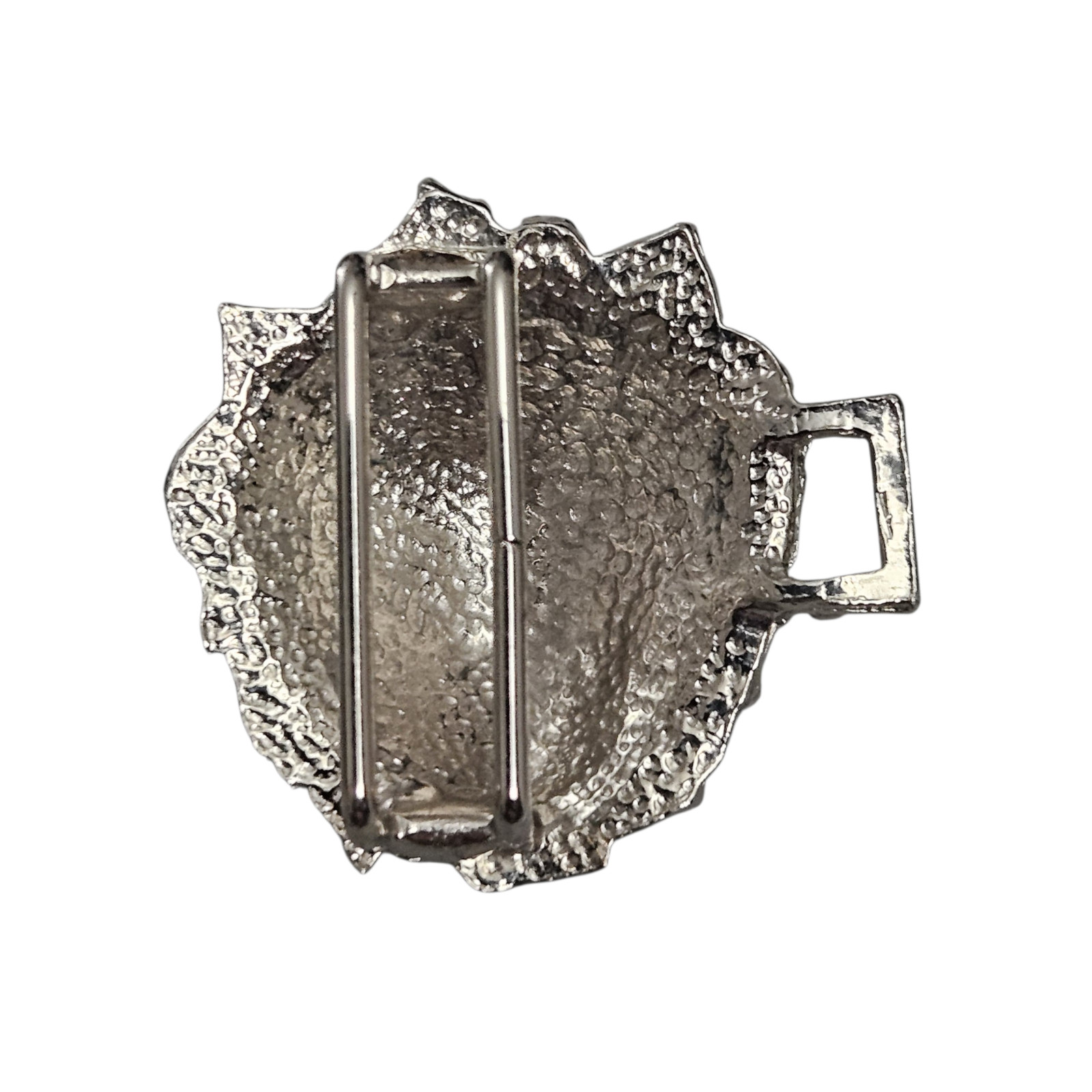 Vintage Silver Tone Lion Head Cinch Belt Buckle Clasp Replacement 1.5&Prime; Roaring
