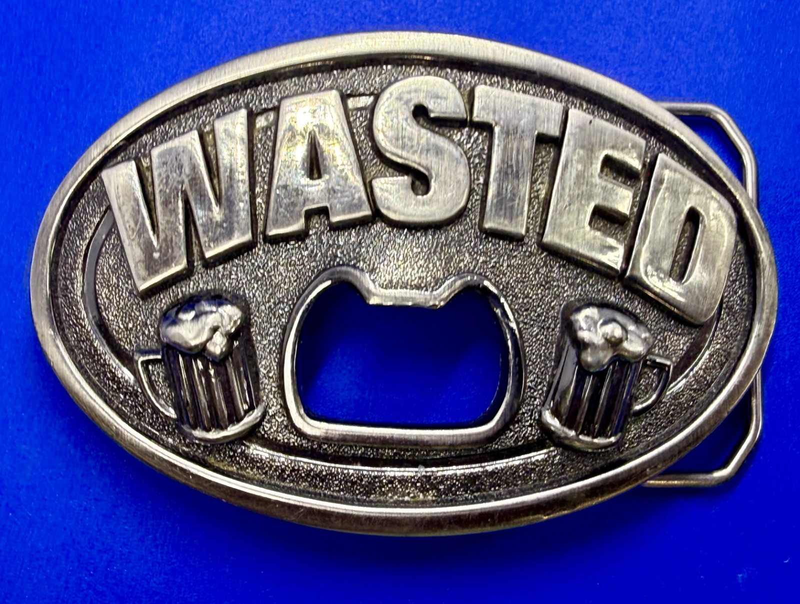 Wasted Beer Drinking Funny Novelty Bottle Opener Bar Tavern Belt Buckle