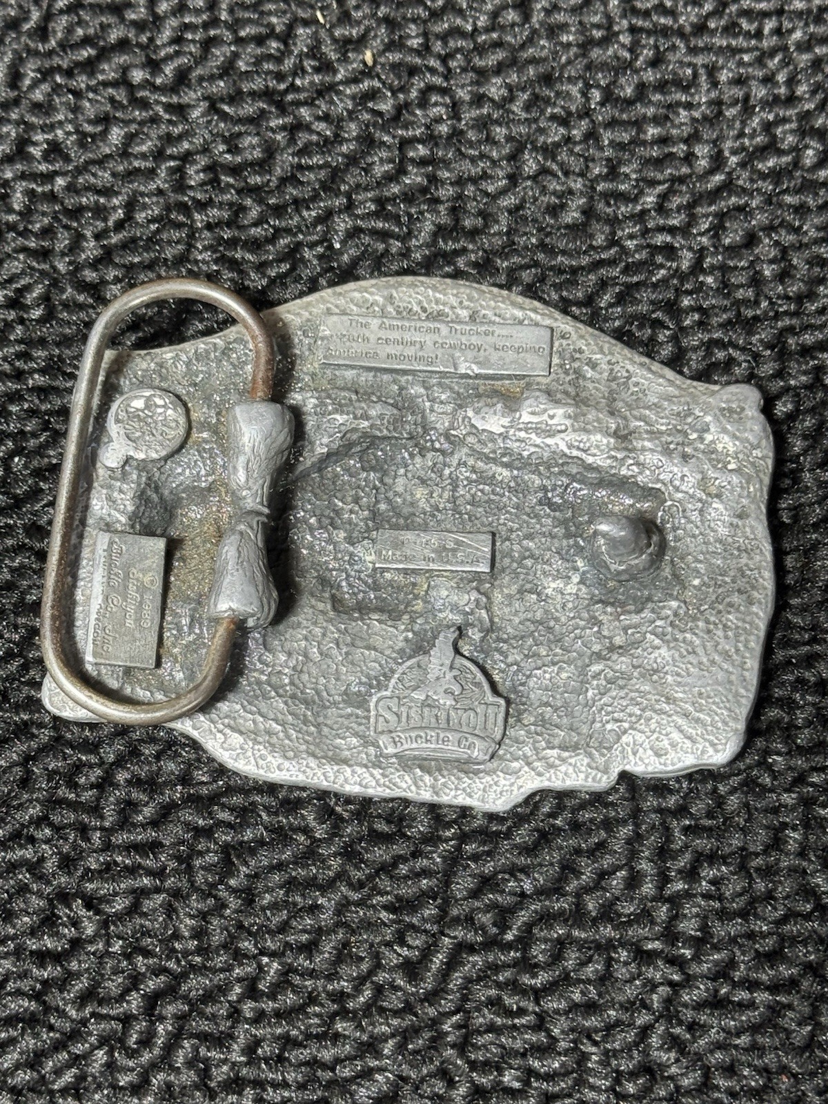 American Trucker Bound For Glory SISKIYOU Co. Men&rsquo;s Belt Buckle Metal Pewter