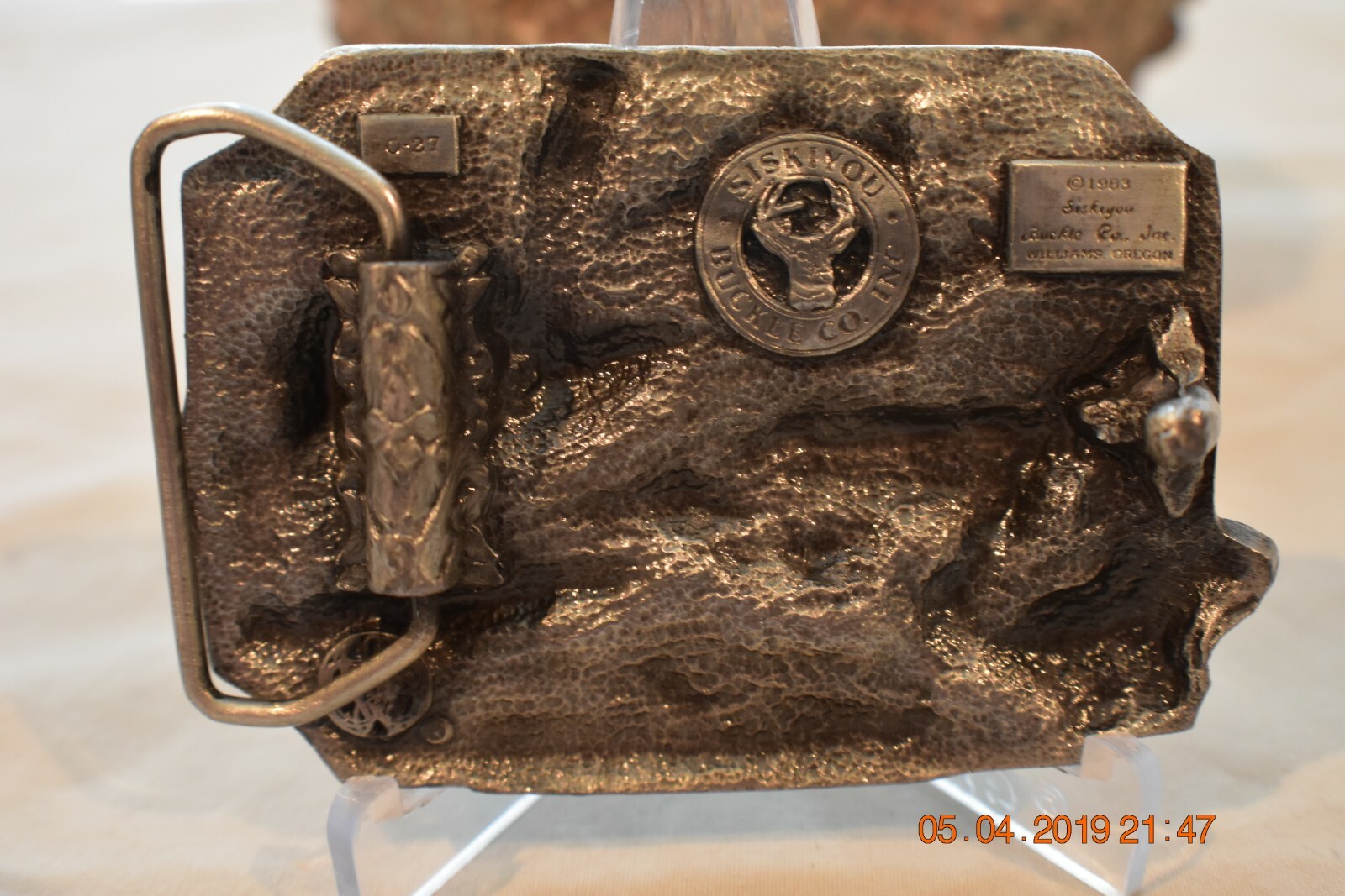 1983 Siskiyou Buckle Co., Inc. O-27 – Farming Belt Buckle Horses Tractor Plow