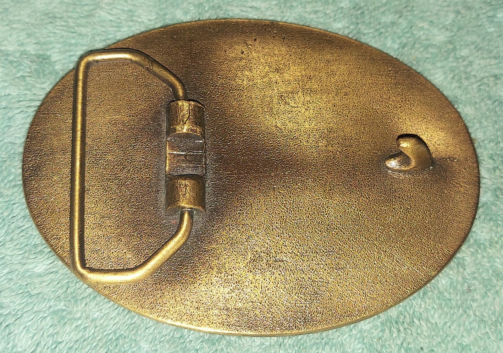 C & H Testing Service Solid Brass Vintage Belt Buckle Raised Relief