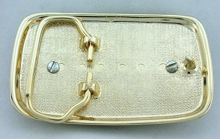 Gold Color Black Weave REAL 1921 Morgan Silver Dollar Belt Buckle EPBB95