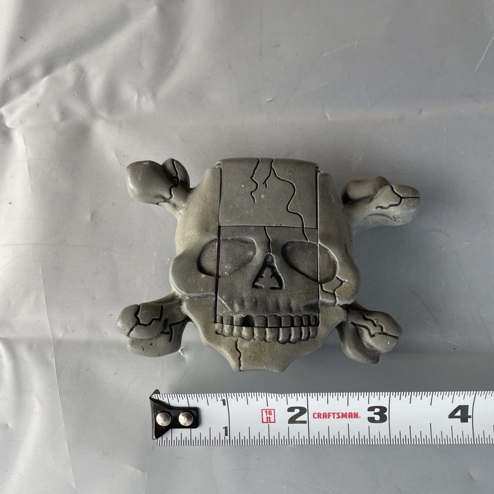 Skull Buckle 3in Tall 2.5in Wide Metal