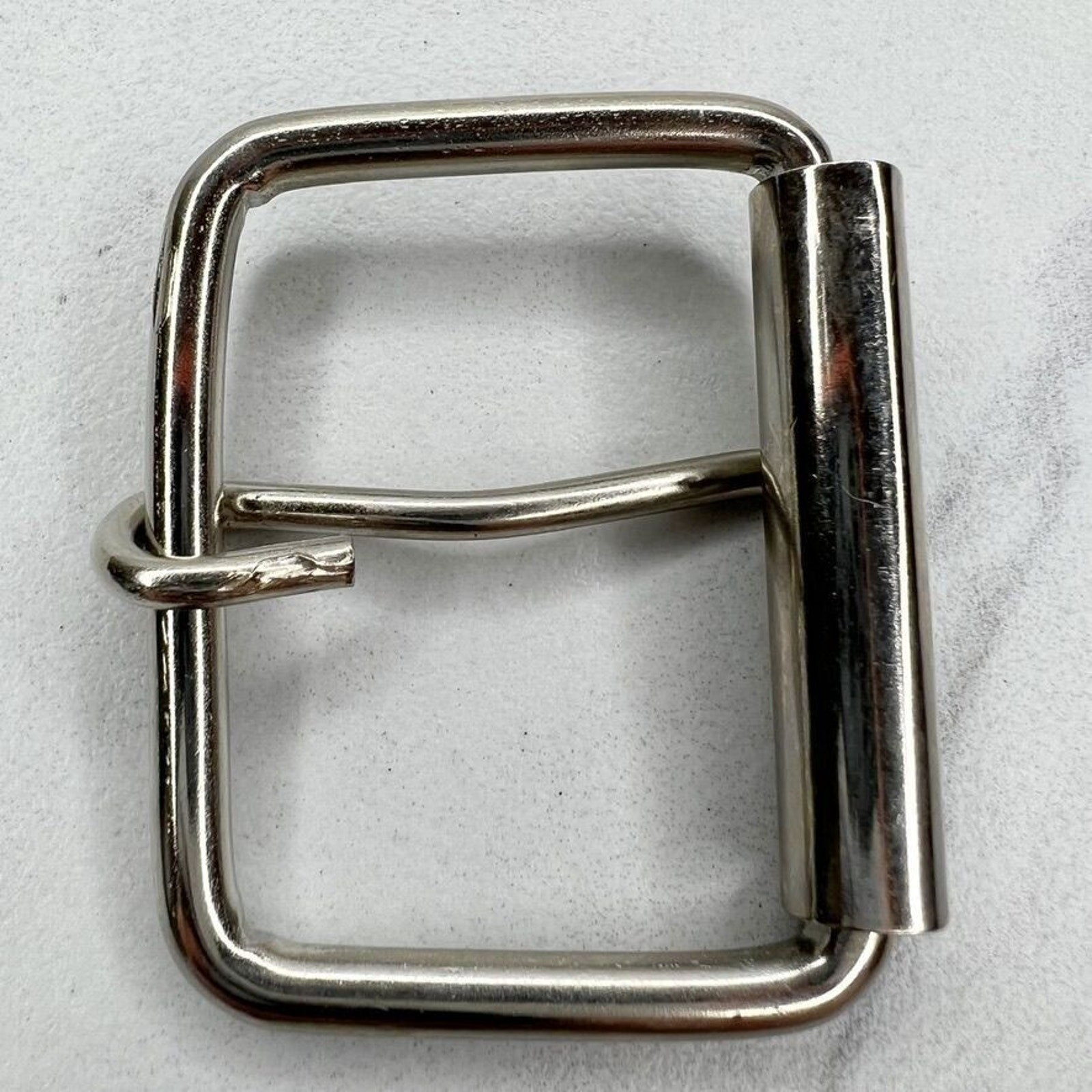 Silver Tone Simple Basic Roller Belt Buckle