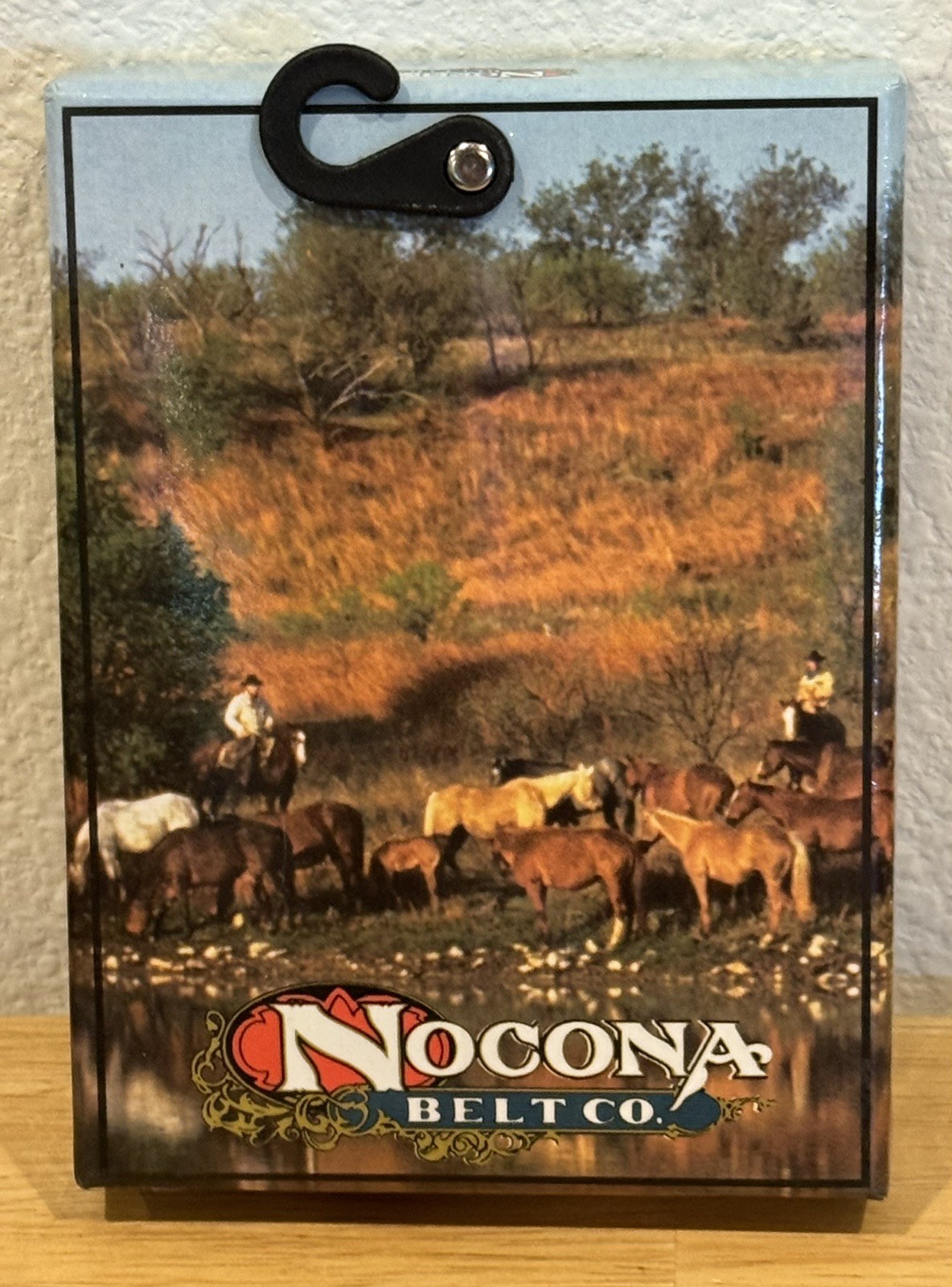 New Nocona Belt Co. Silver Oval Gold Eagle Belt Buckle Original Open Box