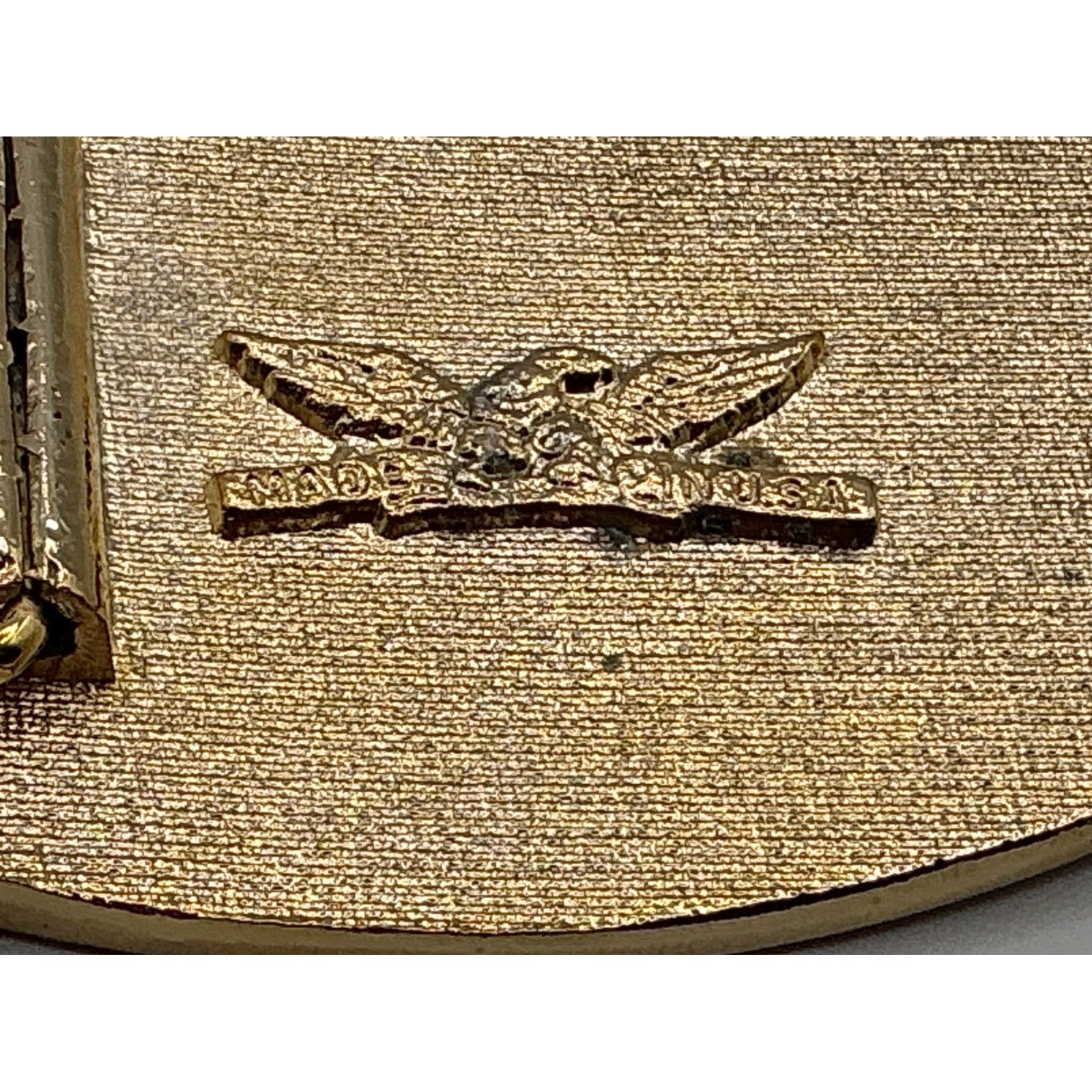 Pure Country Belt Buckle Gold Tone Enamel Guitar Cowboy Hat Made in USA 0320