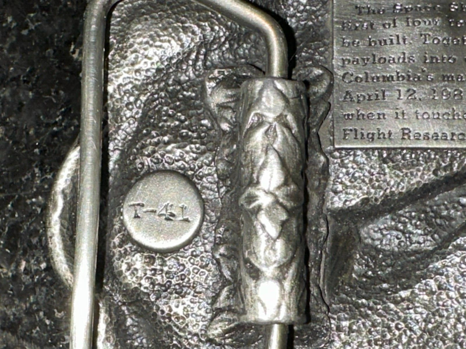 1982 The Space Shuttle Columbia NASA Flight Belt Buckle Bergamot Brass Works