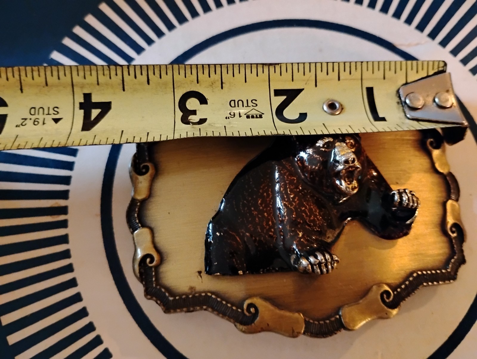Brown Bear Growling 3D Belt Buckle Wildlife Hunting Grizzly Woods Forest Outdoor