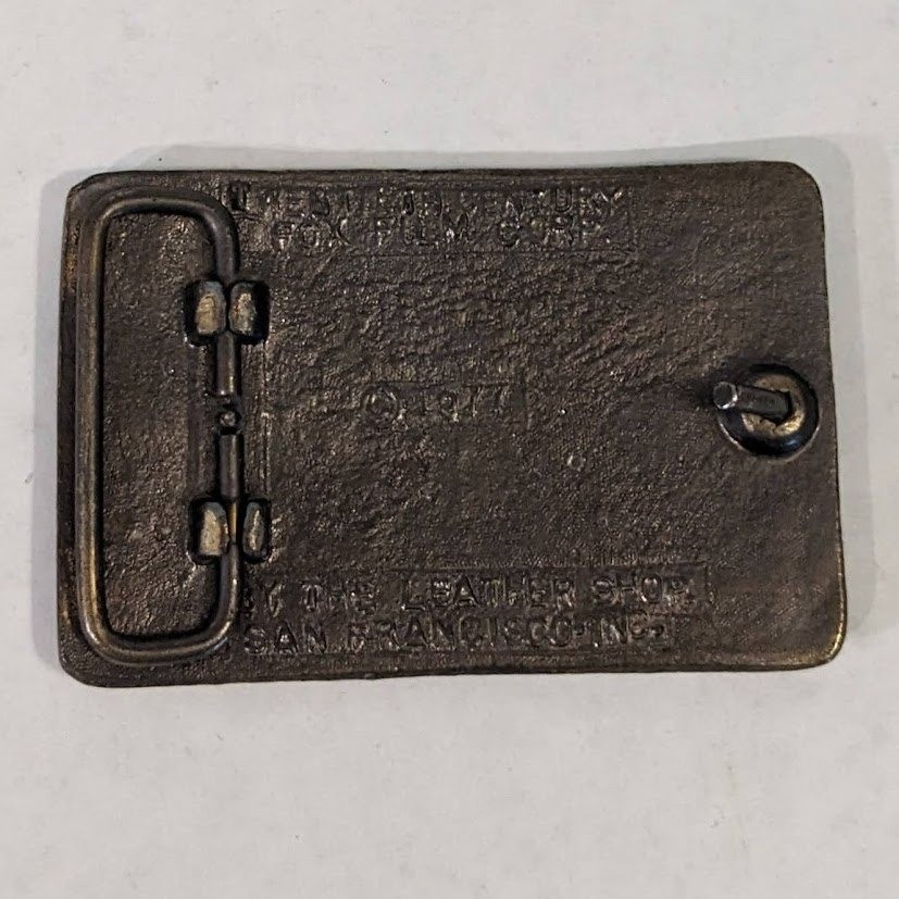 Vtg 1977 Star Wars Belt Buckle The Leather Shop San Francisco Brass Tone Logo