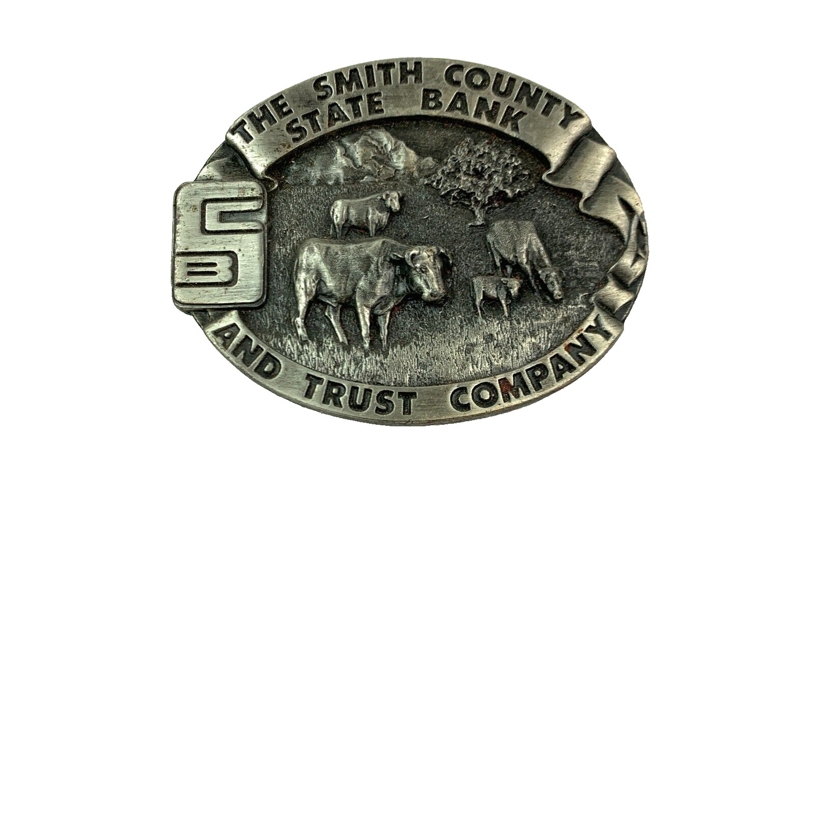 The Smith County State Bank KS Metal Belt Buckle 1981 495/500