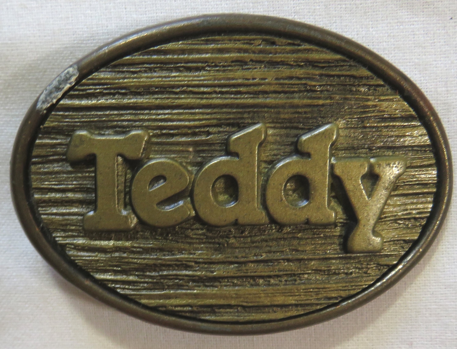 Vintage Belt Buckle 1980&rsquo;s Oden USA Mens Name Teddy