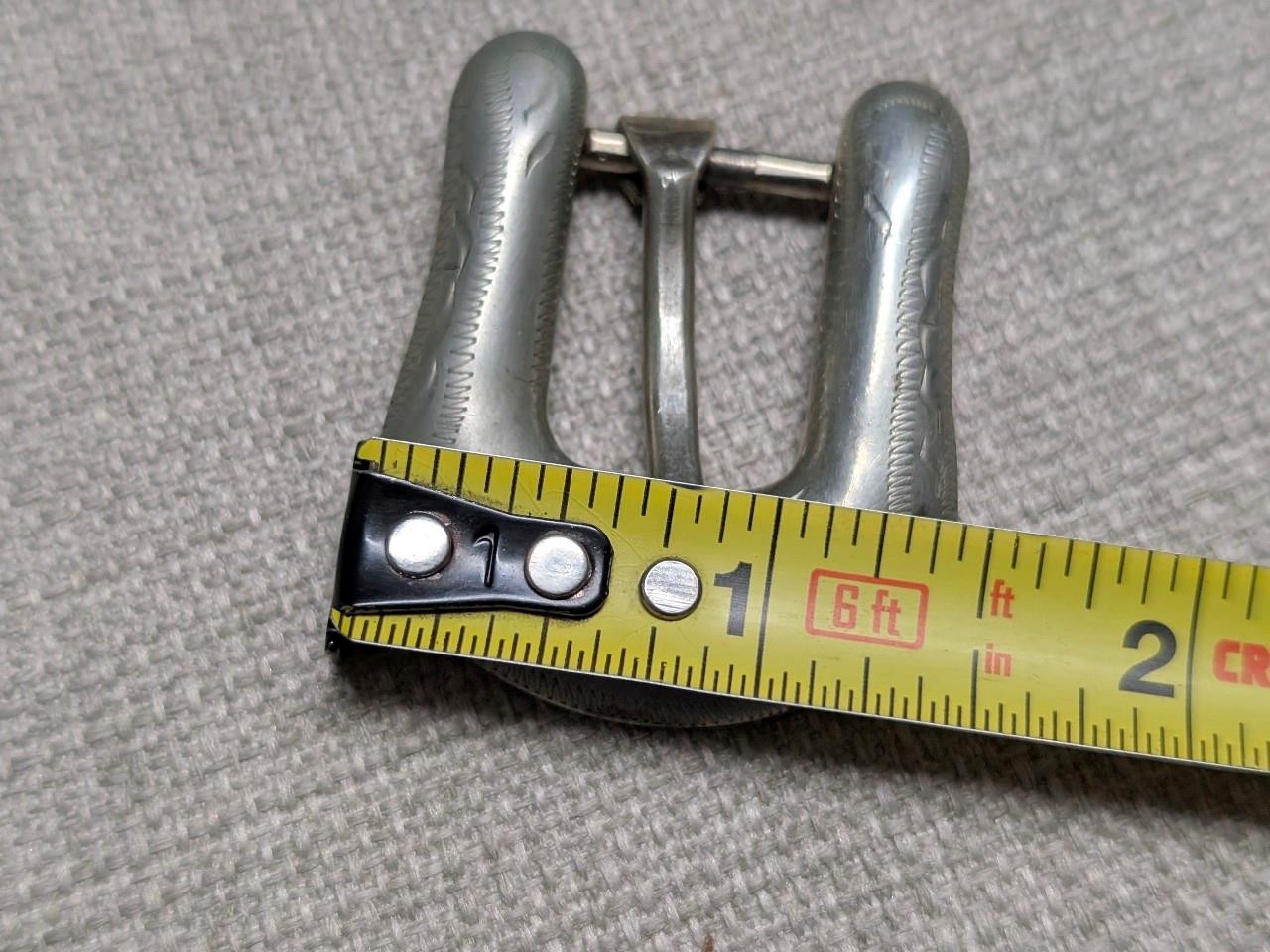 vintage 3PC belt buckle SET handcrafted RICARDO cowboy NICKEL SILVER western