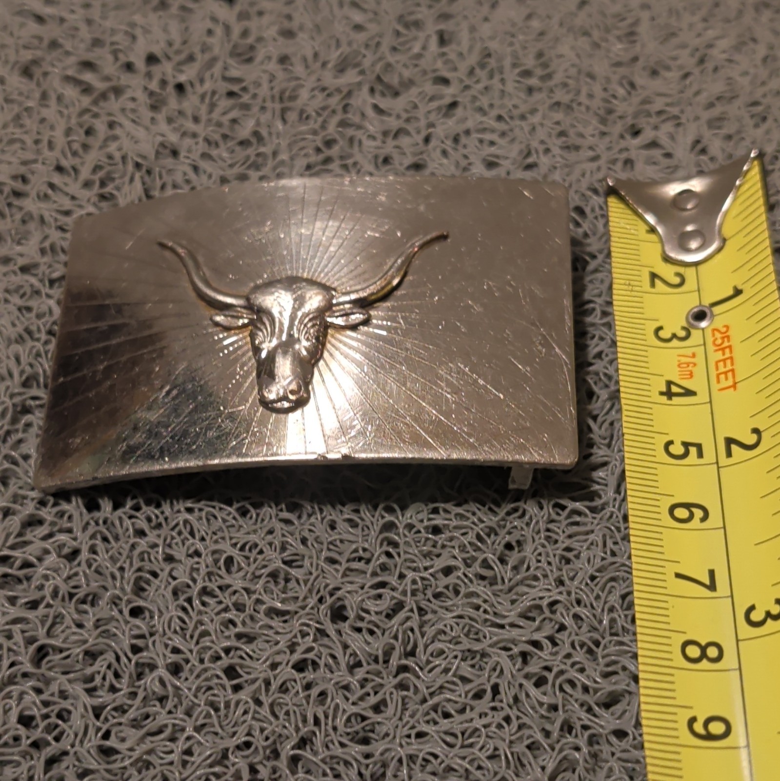 Vintage Mid-Century Texas Longhorn Steer Belt Buckle – Pat Pending Cowboy Rodeo