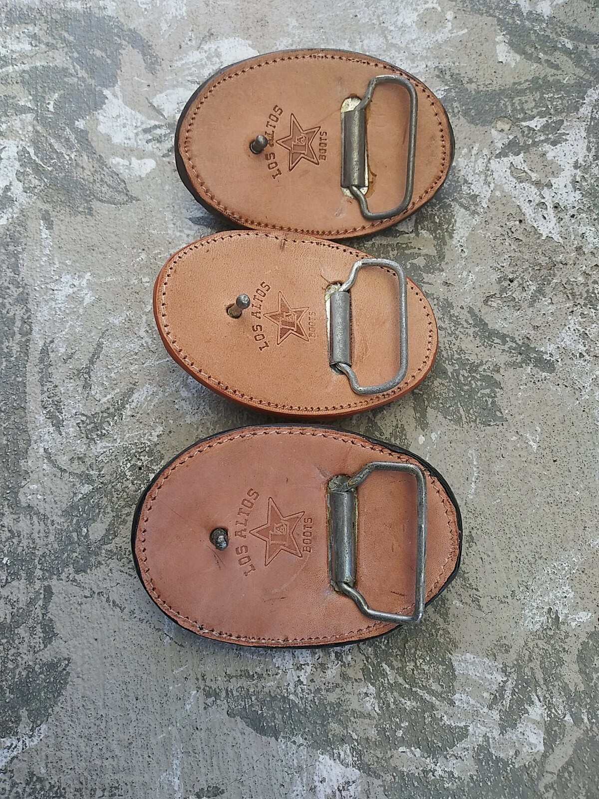 GENUINE LEATHER GATOR TAIL WESTERN BELT BUCKLE LOS ALTOS BOOT CO. (NICE)