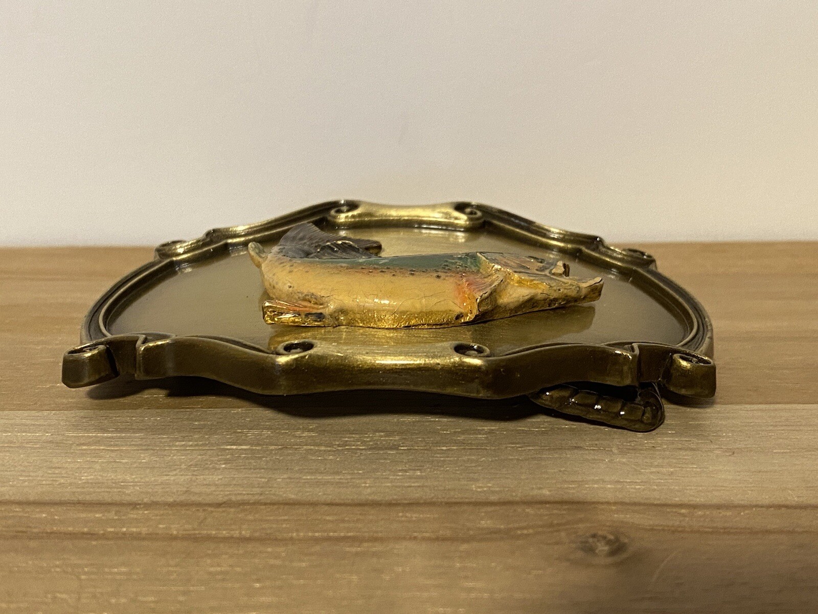 Raintree Belt Buckle ~ Western Enamel Trout Fish Belt Buckle ~ USA 1978