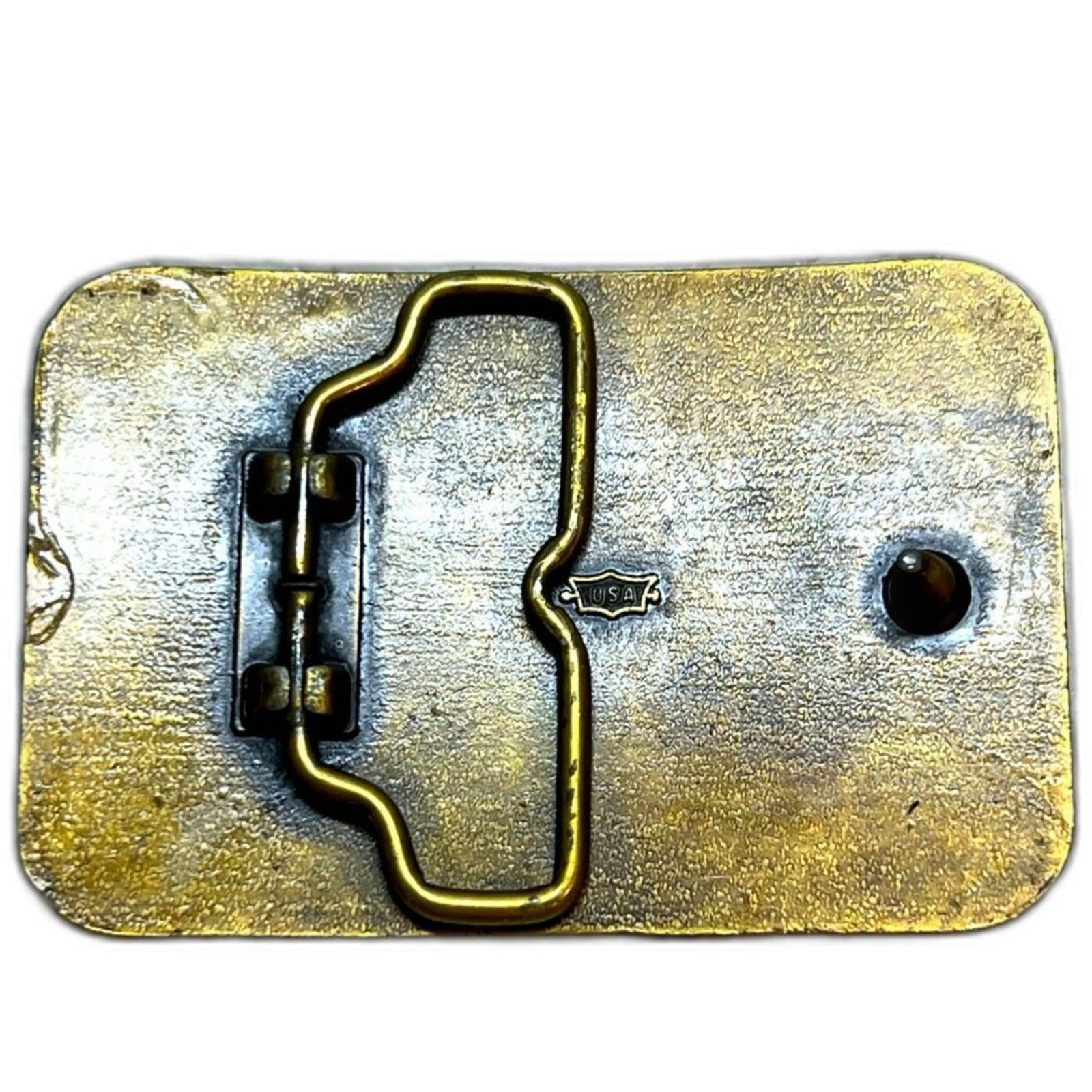 Vintage Mitsubishi Excavator Belt Buckle Metal Construction Equipment USA Made