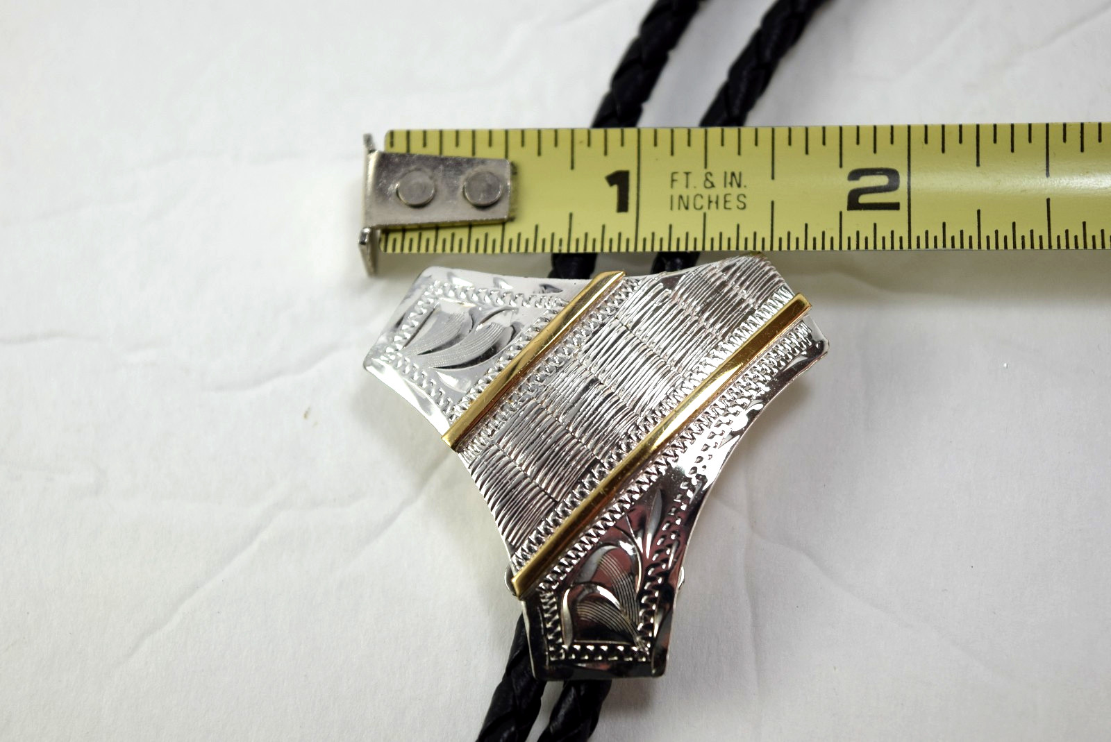 M&F Western Products Heritage Mexico Silver and Gold Tone Metal Bolo Tie