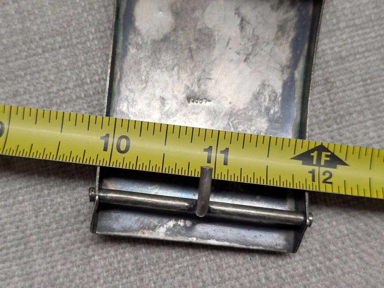 vintage WESTERN buckle belt HANDCRAFTED german silver ALPACA abalone HORSE