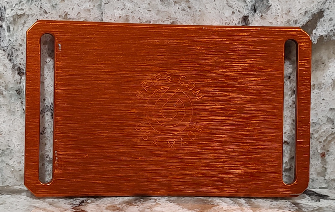 GRIP6 BELT BUCKLE – FOXTAIL ORANGE – 1.5 INCH WIDE – USED