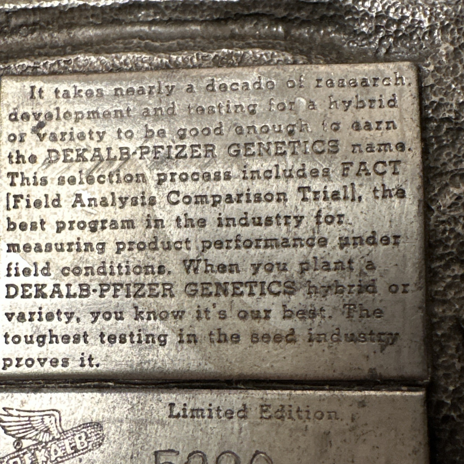 Vintage Belt Buckle » Planting Time Iowa » Dekalb Pfizer Genetics Limited Edition