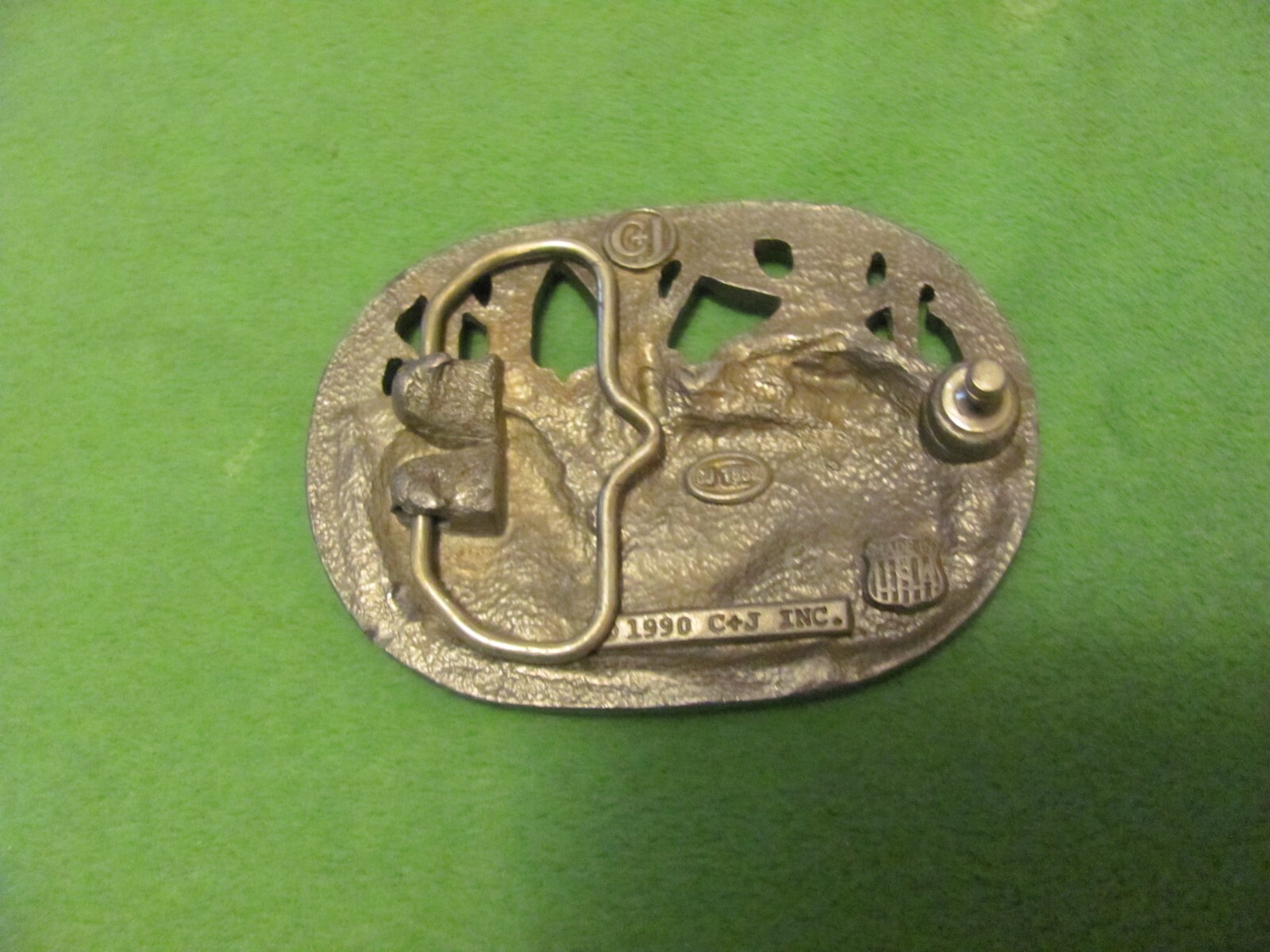 VINTAGE 1990 C+J INC. BELT BUCKLE CJ 1552. USA.