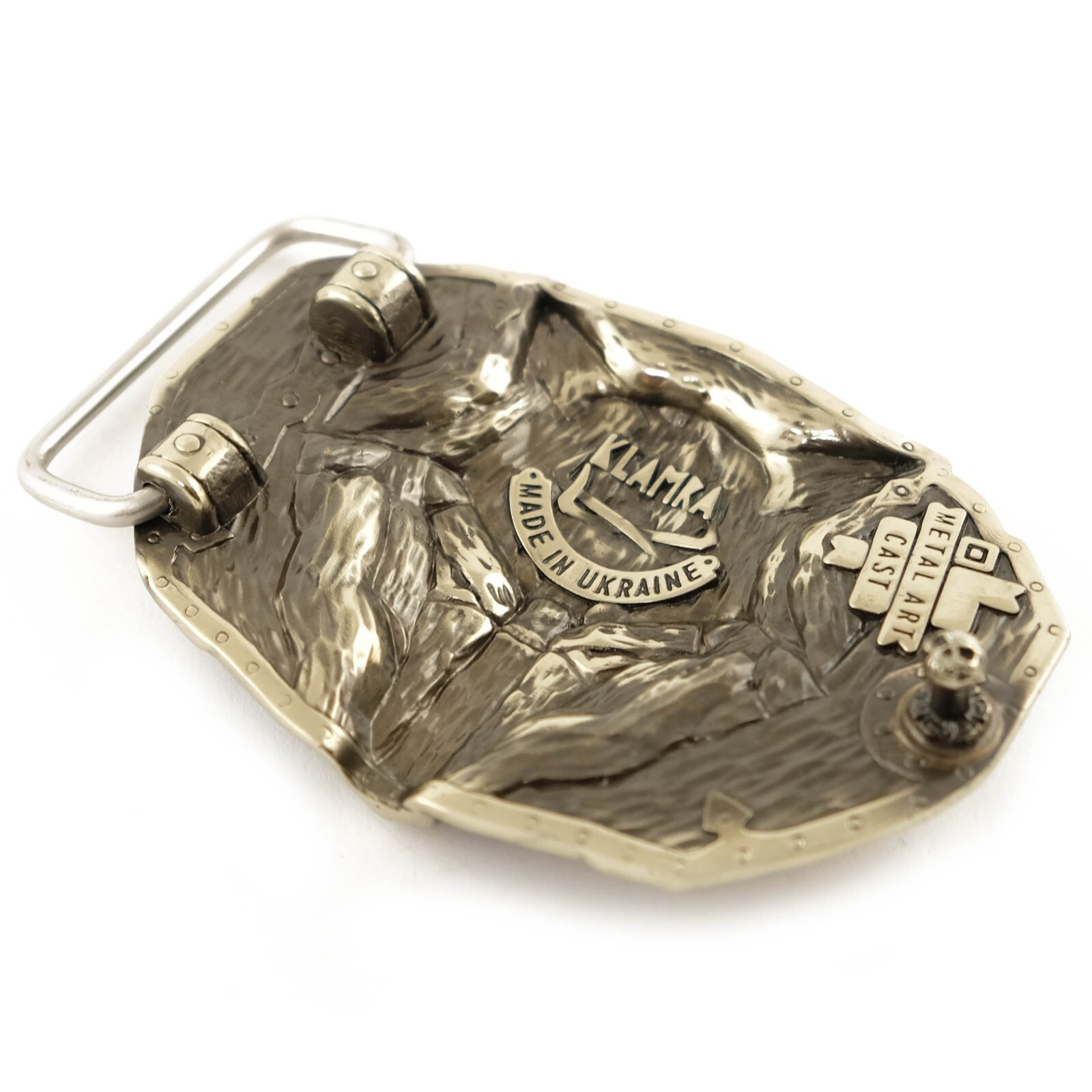 Runic Wolf german silver belt buckle, Scandinavian Old Norse Celtic werewolf