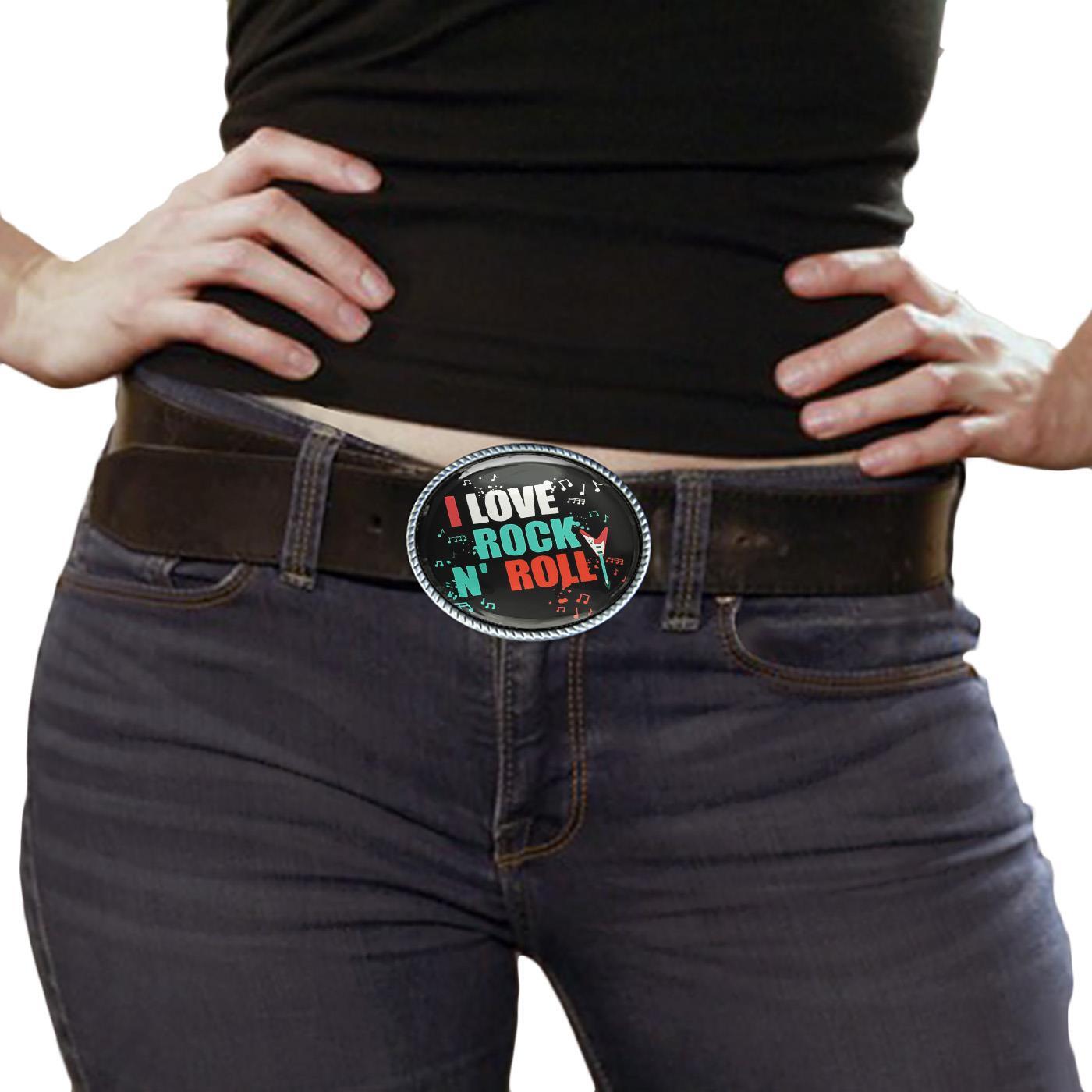 Joan Jett Belt Buckle – I Love Rock n Roll Music Handmade Buckle – 172