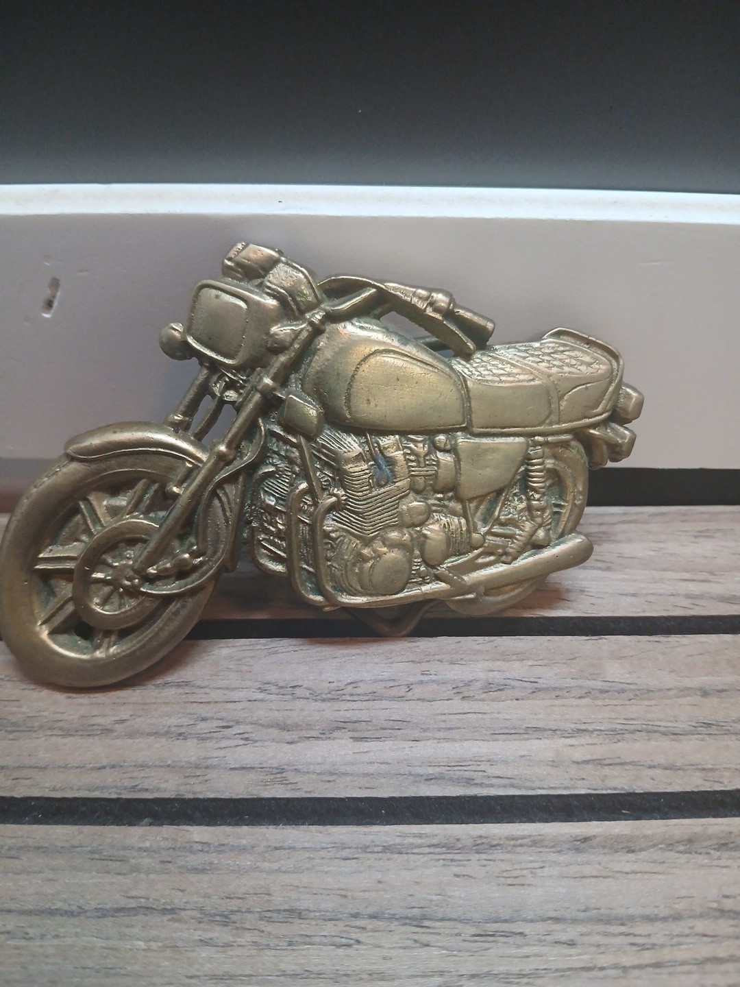 Motorcycle Belt Buckle BBB Baron Buckle Solid Brass 1978 Taiwan 6099 Vtg (WG)