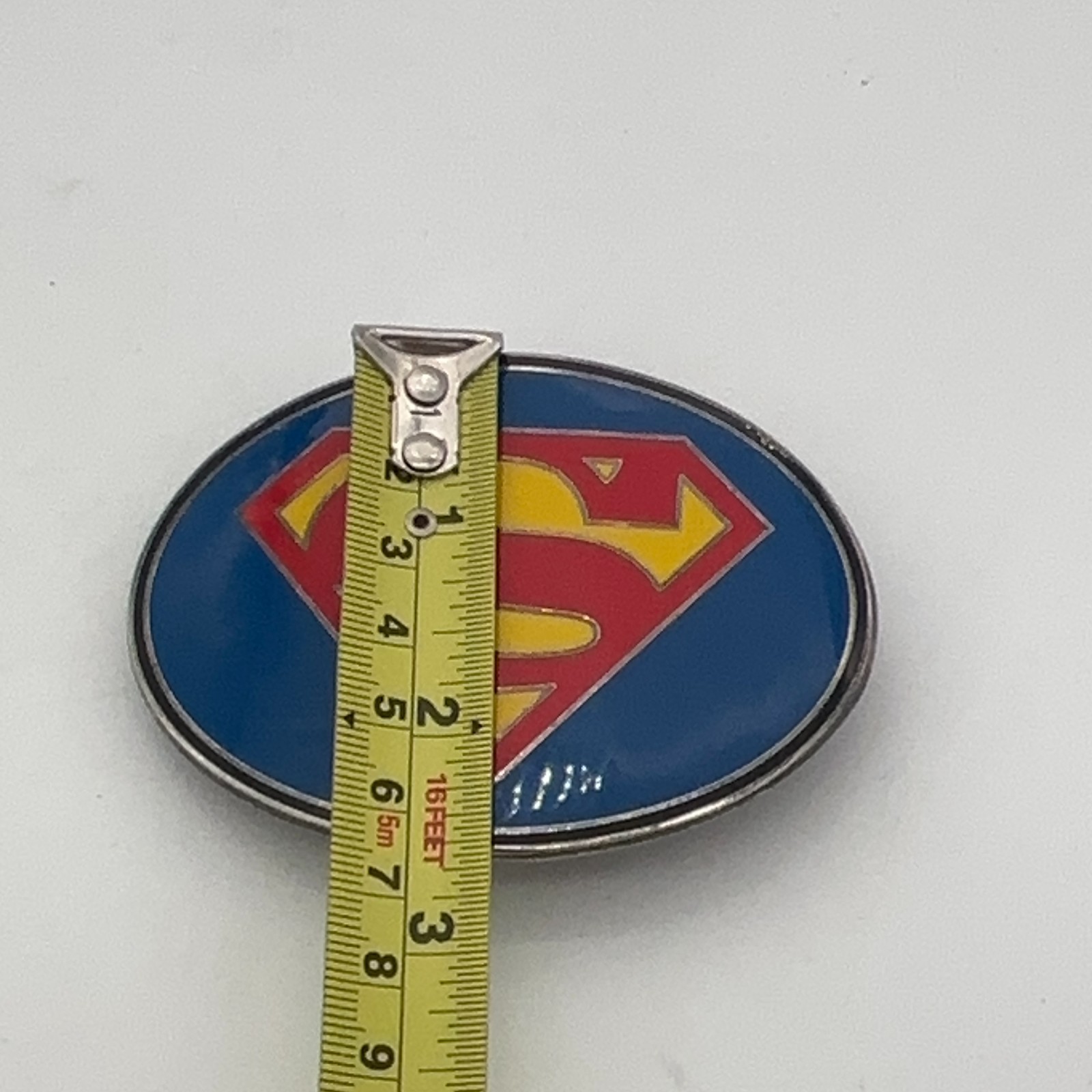 Superman Logo Oval Enamel Belt Buckle GTO Design Studios DC Comics 2005