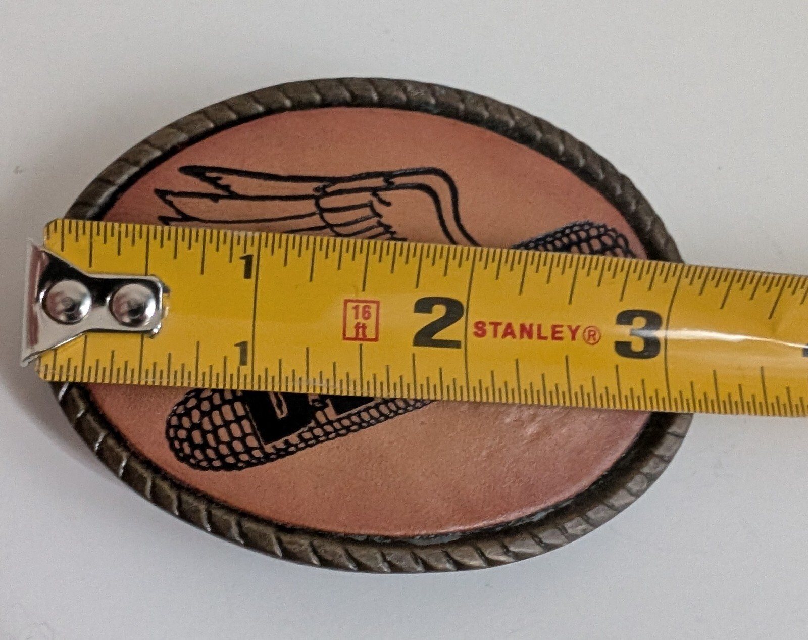 Dekalb belt buckle Rockford Illinois Spec Cast corn seed advertising brass