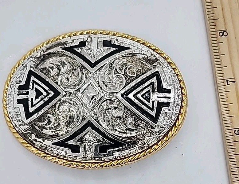 Vintage Belt Buckle, NATIVE AMERICAN SOUTHWESTERN Ivan Taiwan