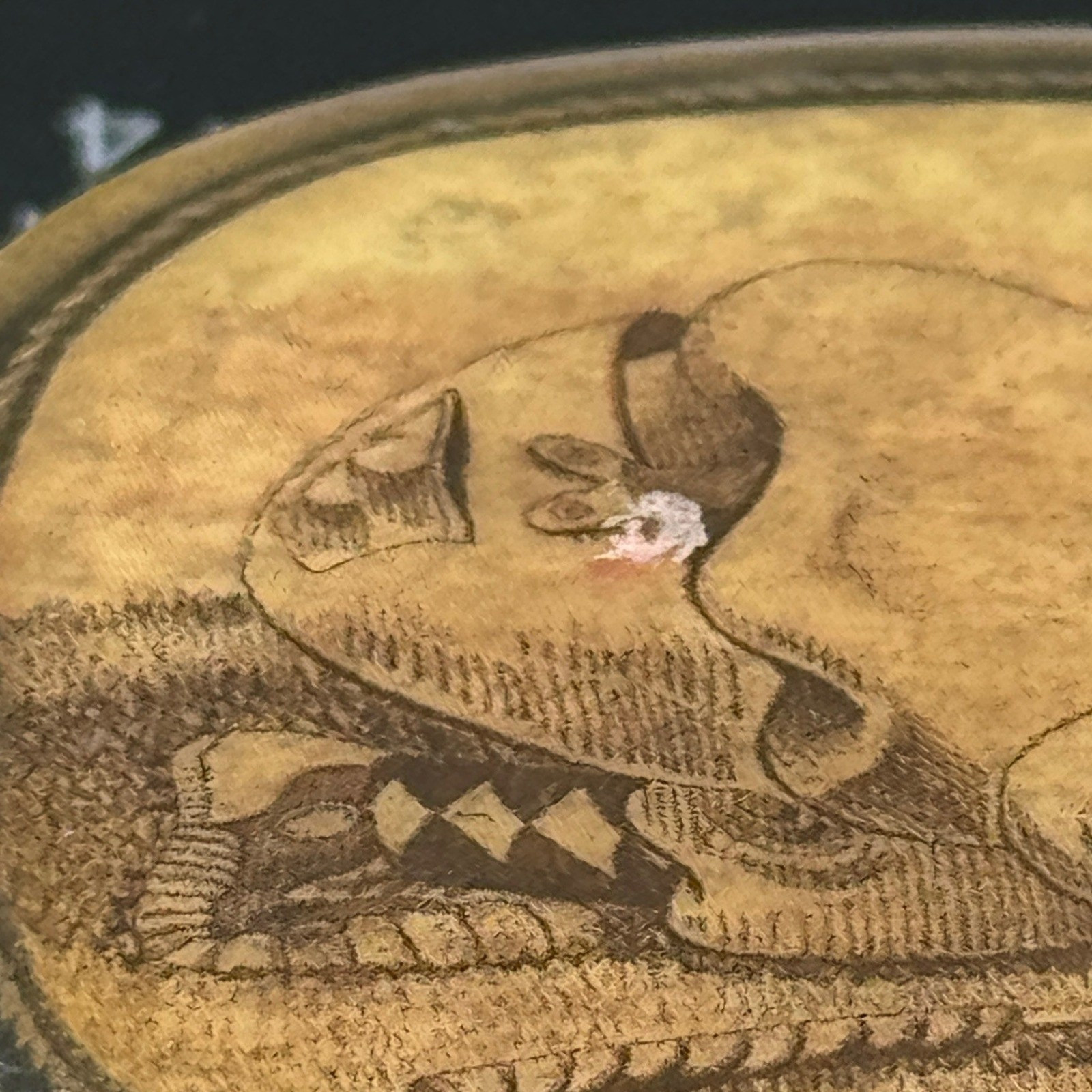 Vintage Golf Humor Scrimshaw Style Belt Buckle Golfer Putting Brass Tone Oval