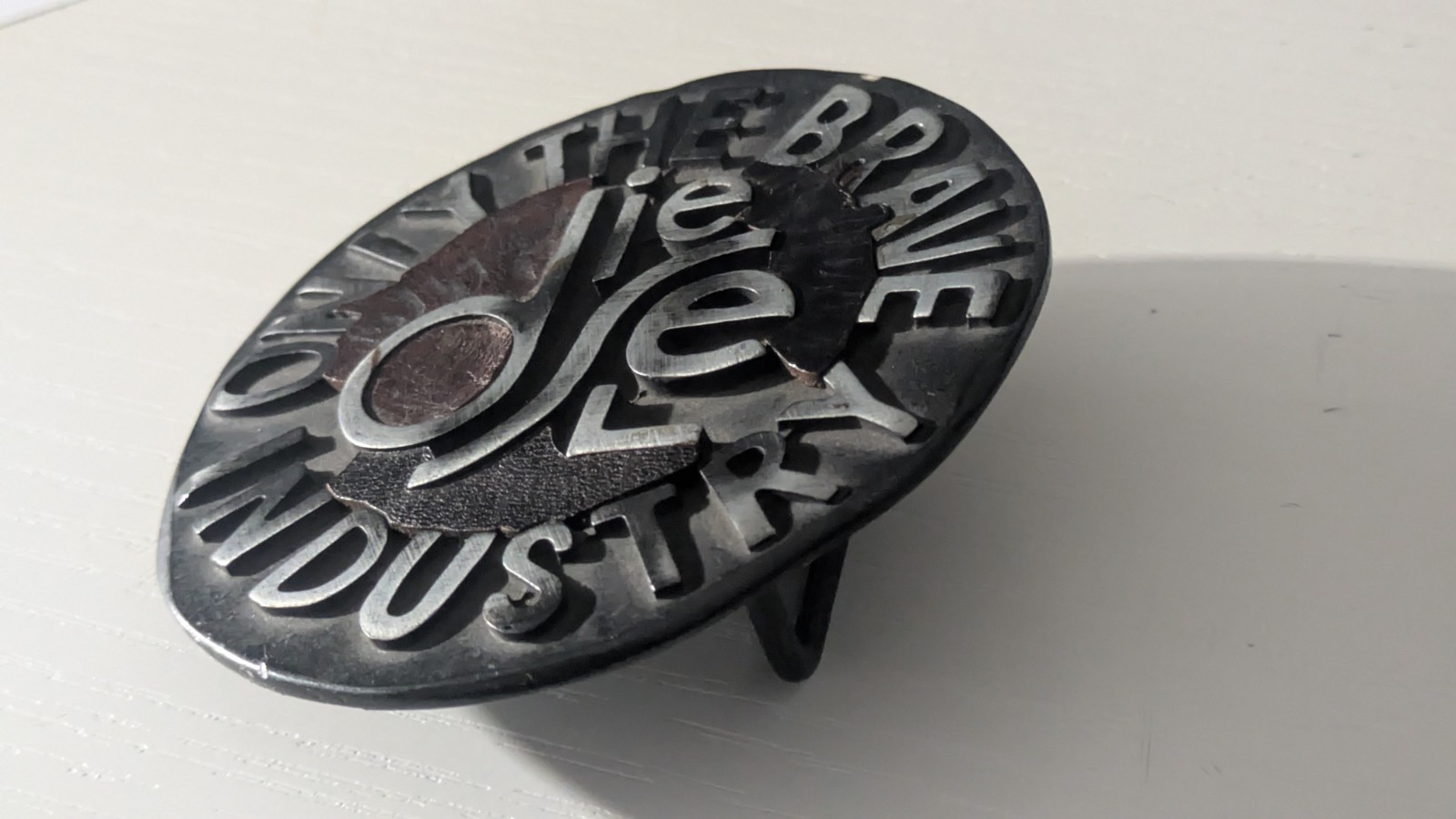 Vintage 90s Only The Brave Industry Diesel Belt Buckle Y2K Diameter 9cm