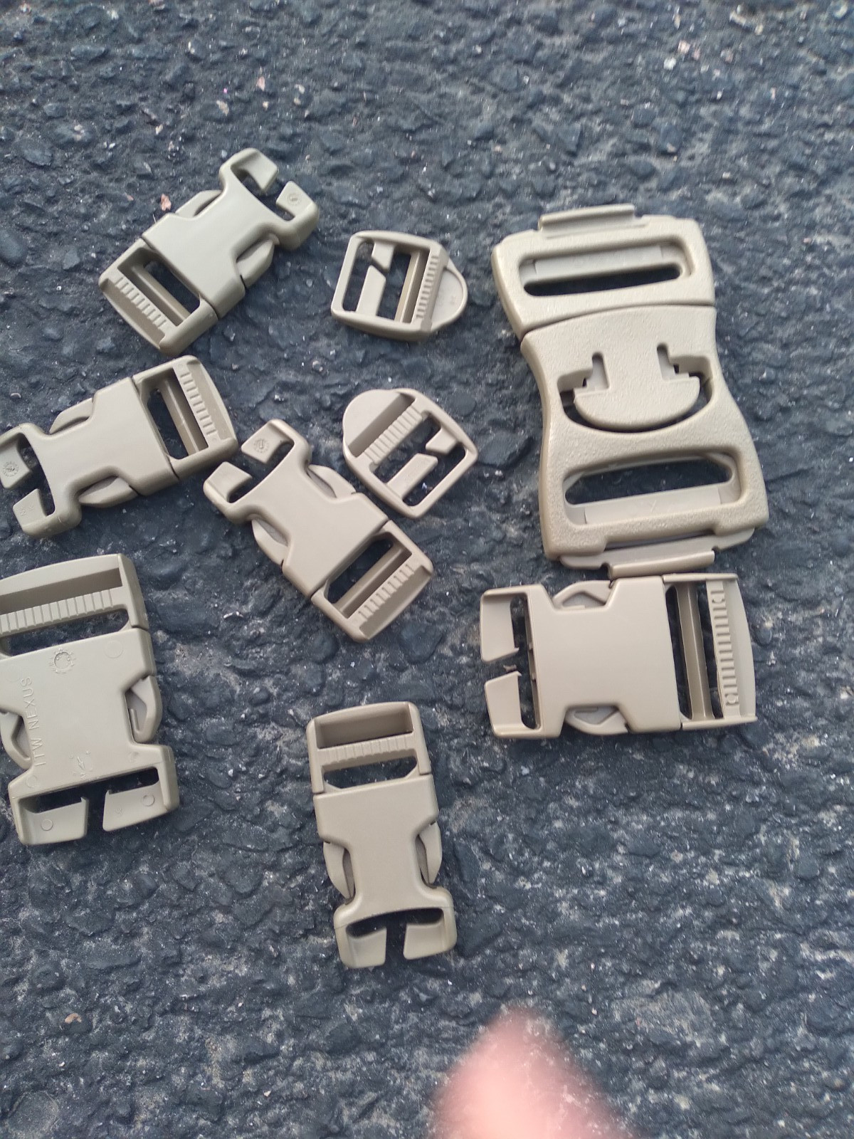 Belt Buckle Lot Brown Plastic Tactical Buckles