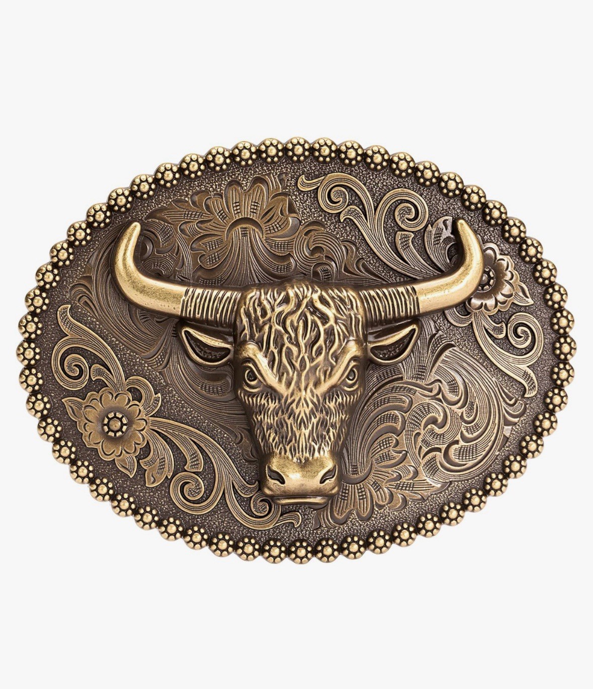 Western Cowboy Belt Buckle – Texas Bull Skull Belt Buckle for Men women
