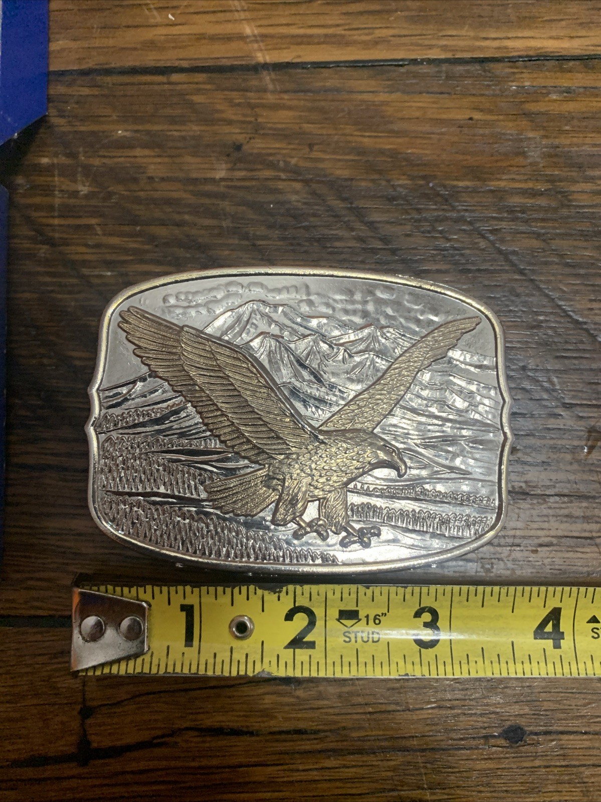 AMERICAN EAGLE BELT BUCKLE Layer 24K Gold by INTERNATIONAL MONETARY MINT NEW COA