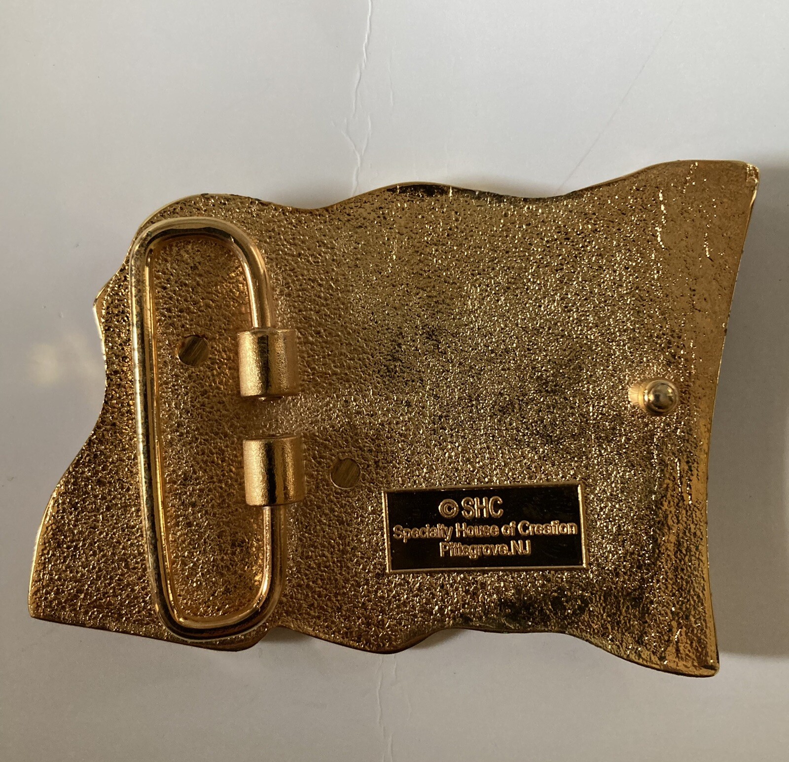 Belt Buckle American Flying USA Flag Men&rsquo;s Gold-Tone NIB