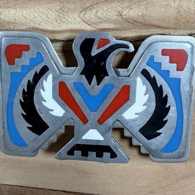 Thunderbird belt buckle. Phoenix Arizona Silver Smith