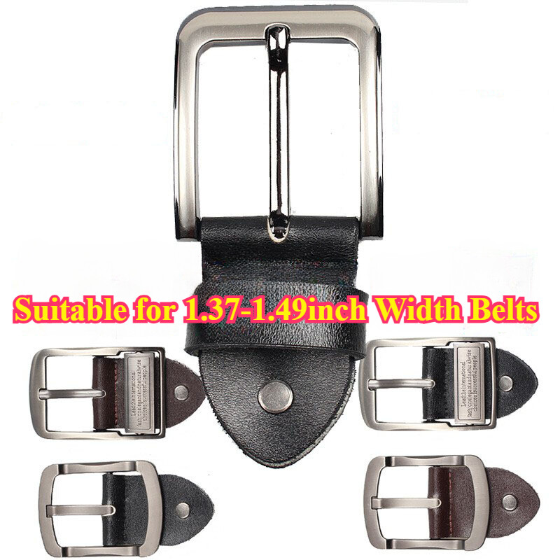 Men Faux Leather Belt Buckle Alloy Pin Buckle Replacement Belt Head Replacement