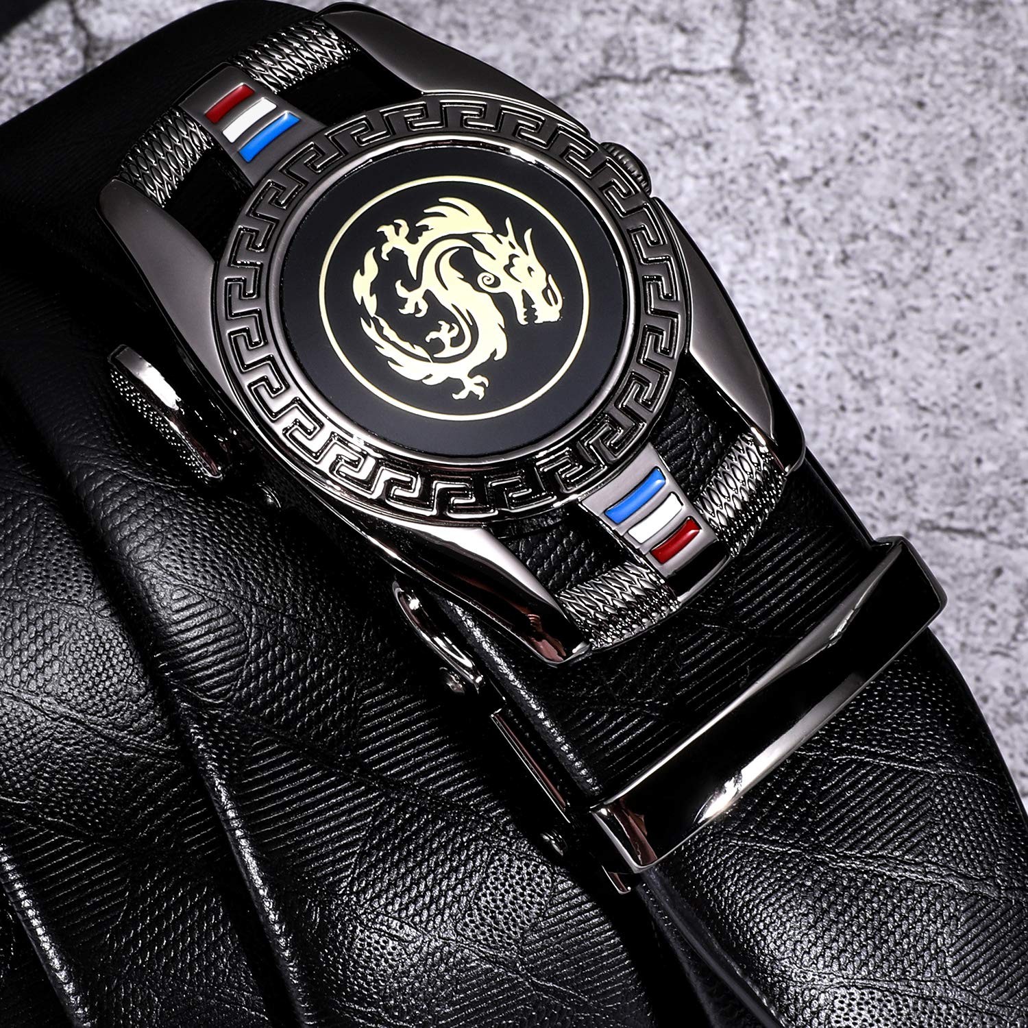 Dubulle Men&rsquo;s 40mm Automatic Ratchet Belt Buckle Only One Size, Gunmetal Black