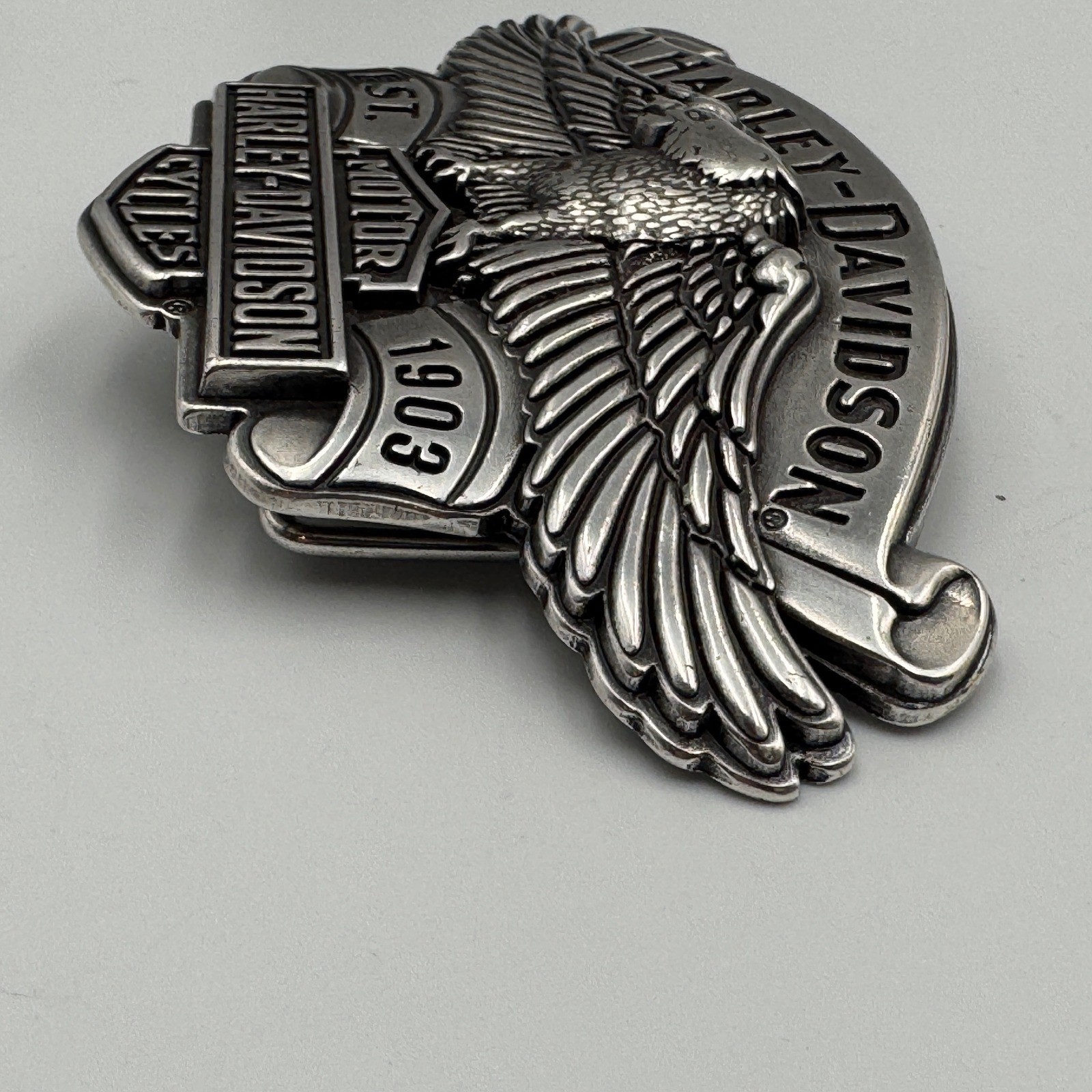 Harley-Davidson 2008 Eagle Bar & Shield Belt Buckle Silver 99401-09VM Biker Mens