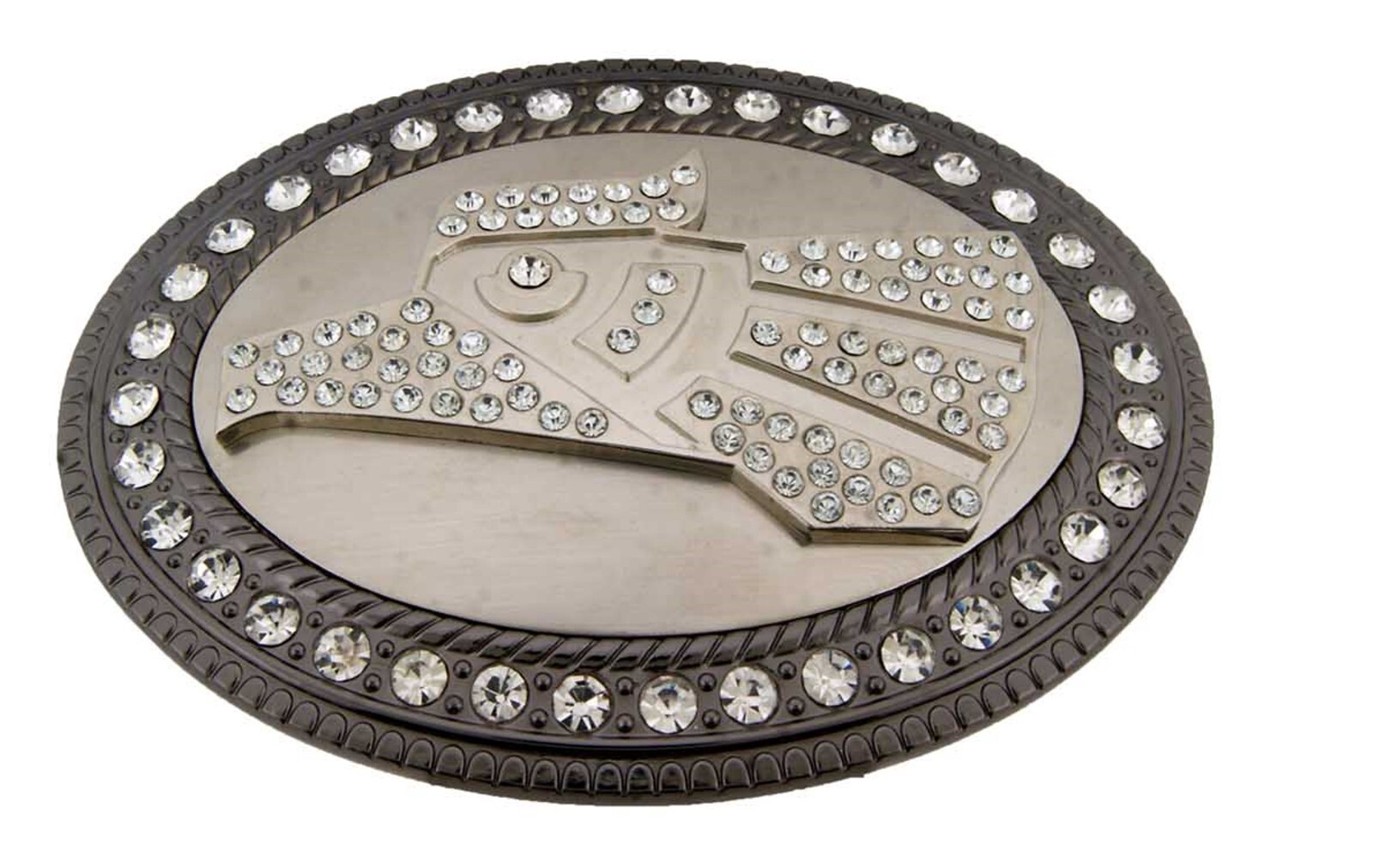 Hecho en Mexico Belt Buckle Gun-Metal Super Mexican Eagle Style Cowboy WESTERN